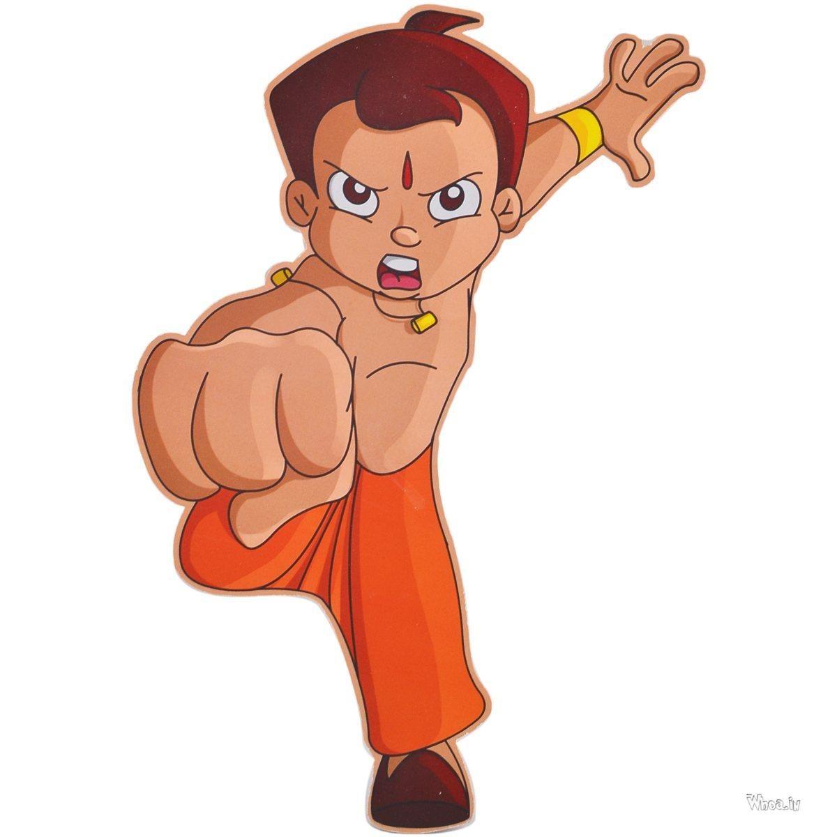 1200x1200 Amazing Chhota Bheem Fight HD Cartoon Wallpaper