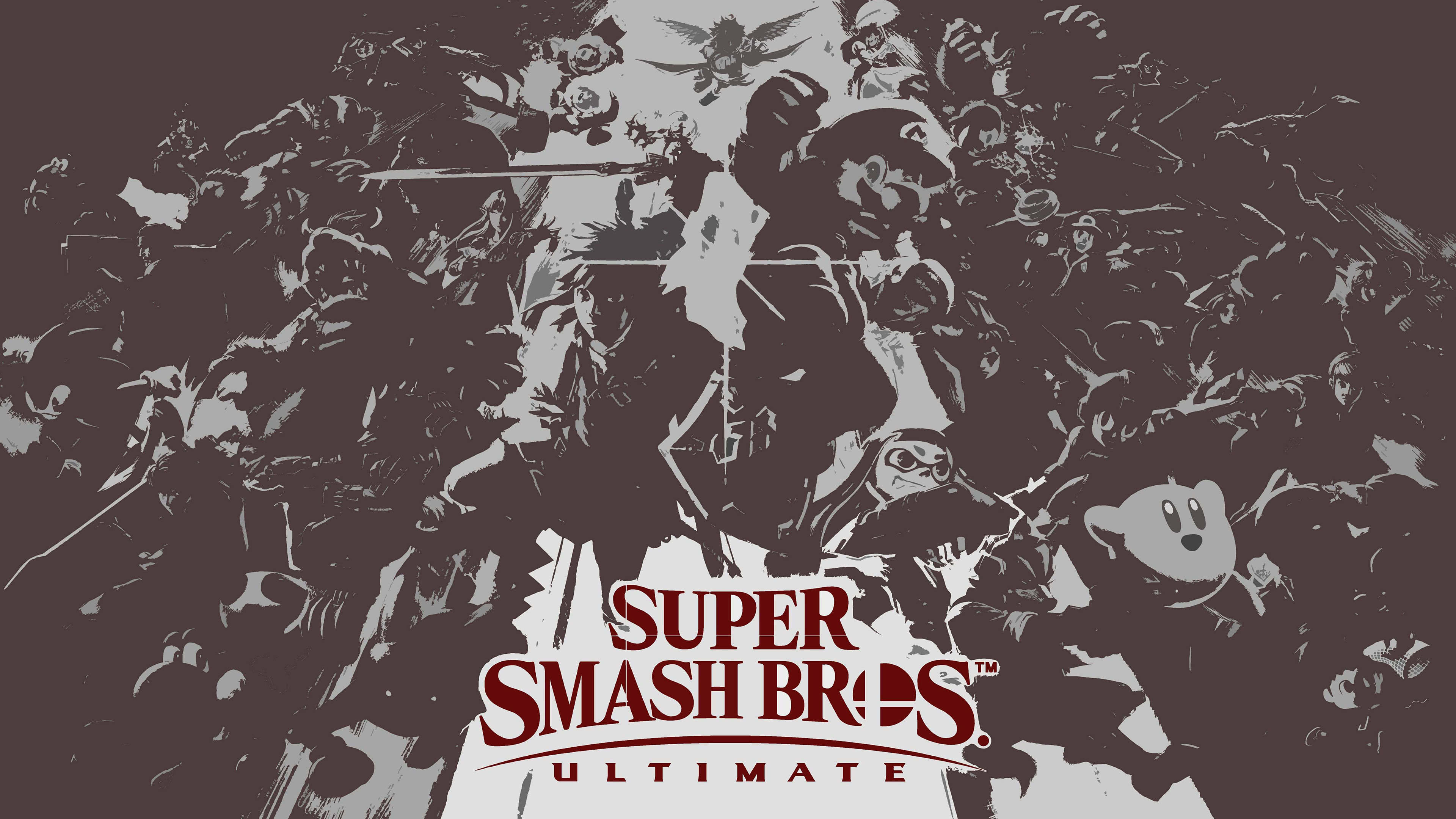 3840x2160 Super Smash Bros Ultimate Grey UHD 4K Wallpaper