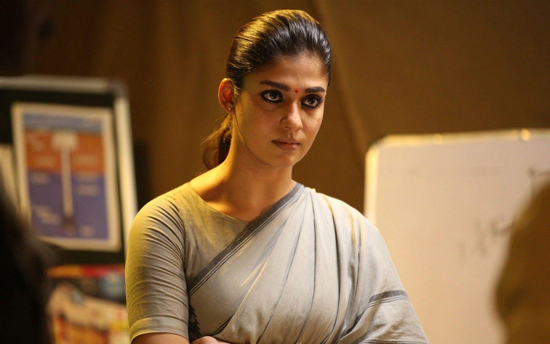 1920x1200 Nayantara south actress in saree latest HD wallpaper