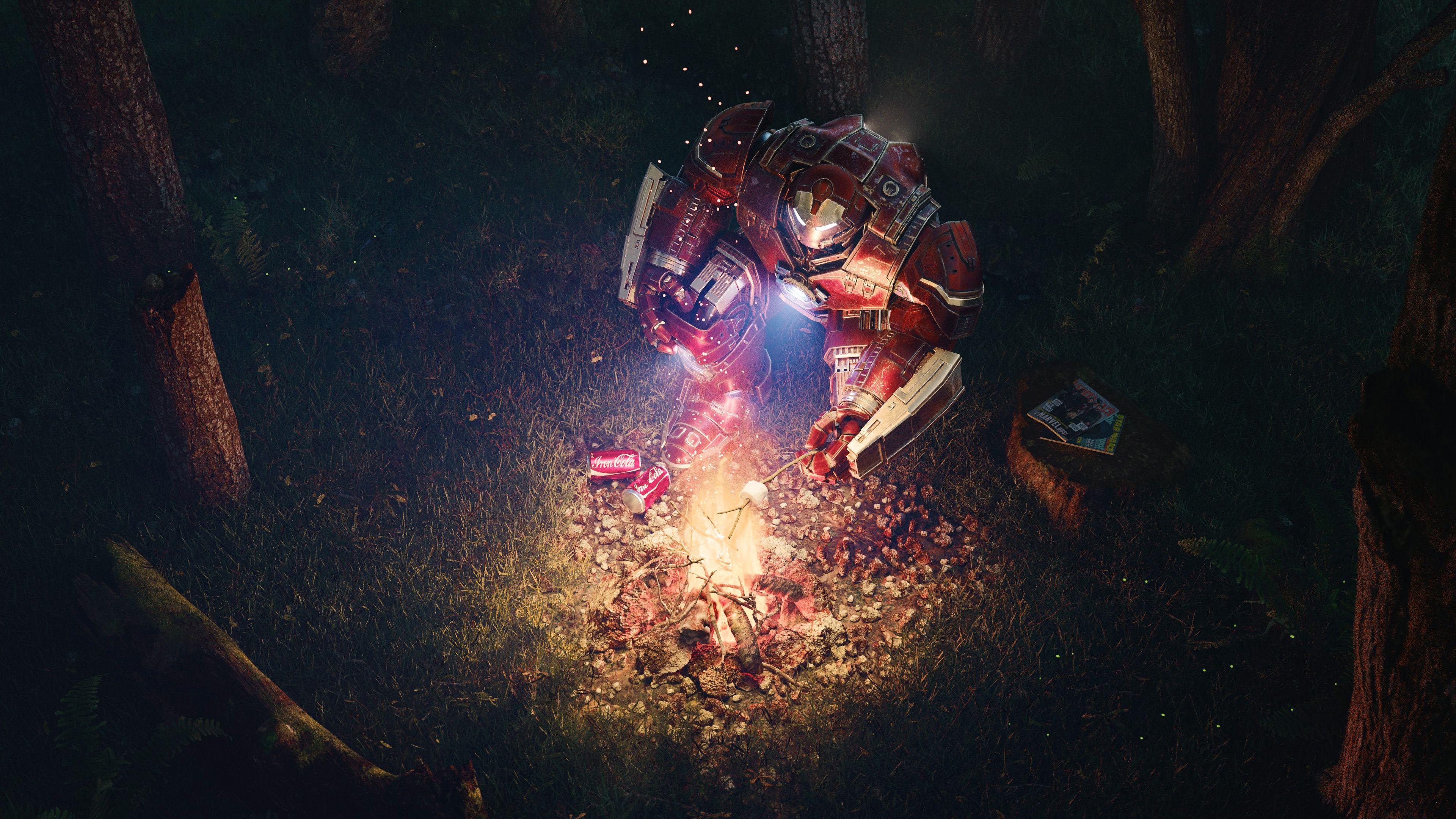 3840x2160 Wallpaper 4k Hulkbuster In Jungle 4k Wallpaper, Artwork