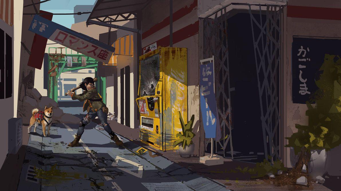 1191x670 Post Apocalyptic Japan Alley
