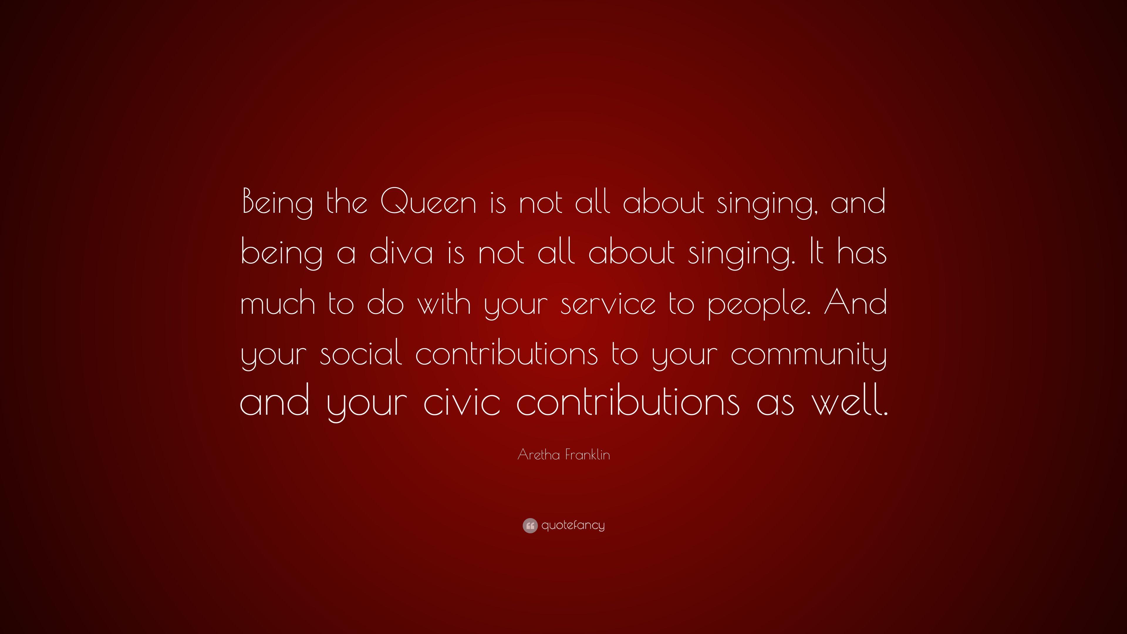 3840x2160 Aretha Franklin Quote: “Being the Queen is not all about