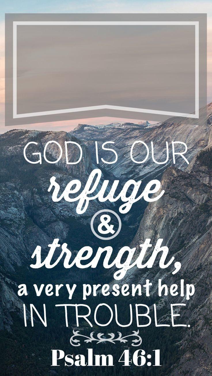 736x1308 Psalm 46:1 bible verse, iphone lock screen wallpaper