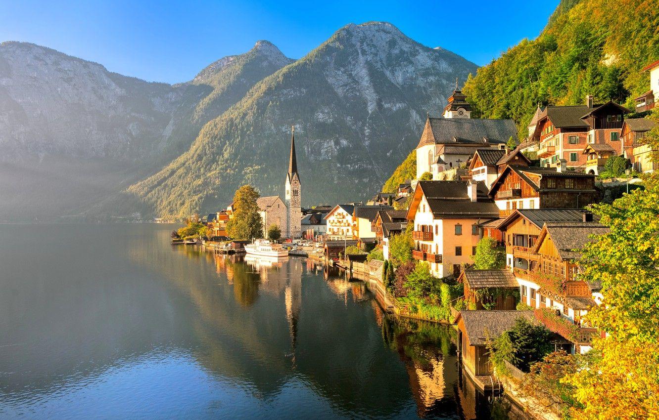 1332x850 Wallpaper autumn, landscape, mountains, nature, the city