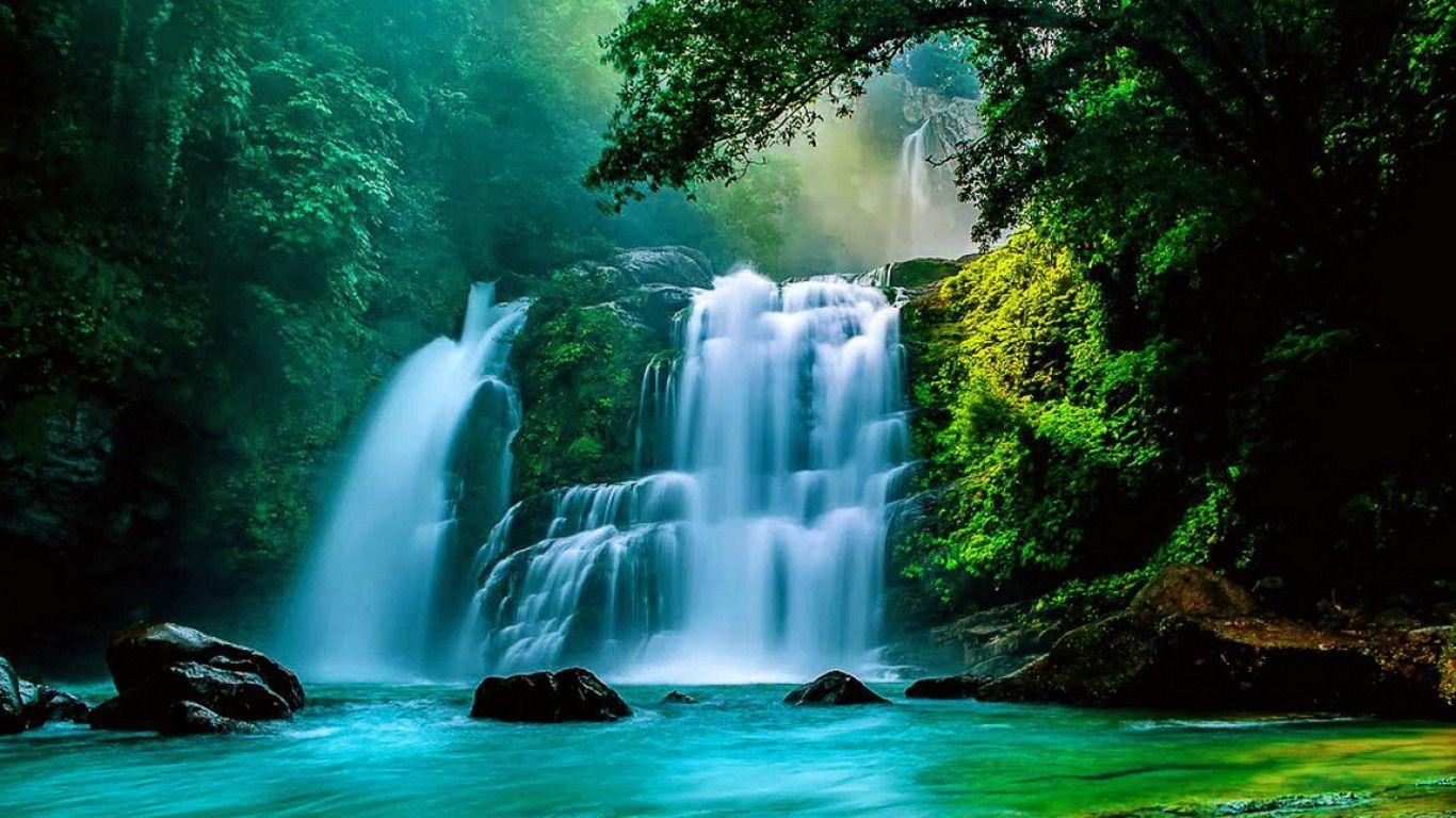 Tropical Waterfall Wallpapers Top Free Tropical Waterfall Backgrounds Wallpaperaccess