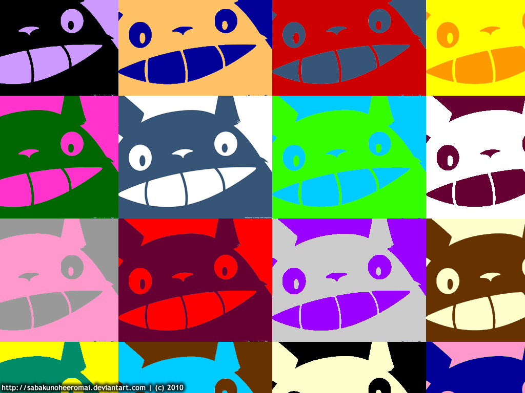 1024x768 Totoro Pop Art