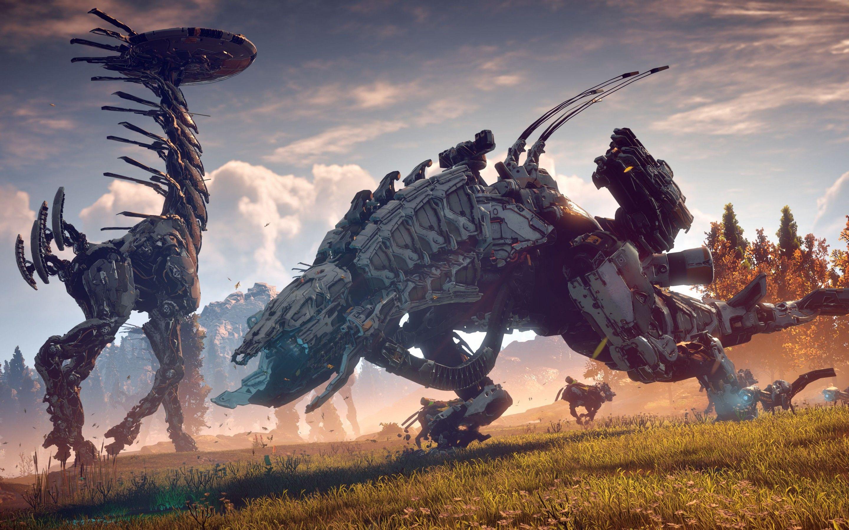 2880x1800 Wallpaper Horizon Zero Dawn, Thunderjaw, Watchers, 4K, Games