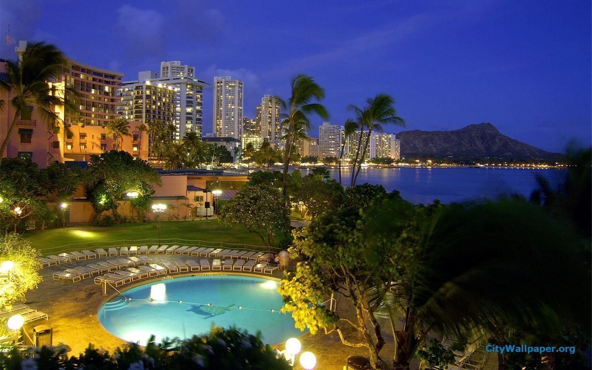 1920x1200 Waikiki Beach Wallpaper