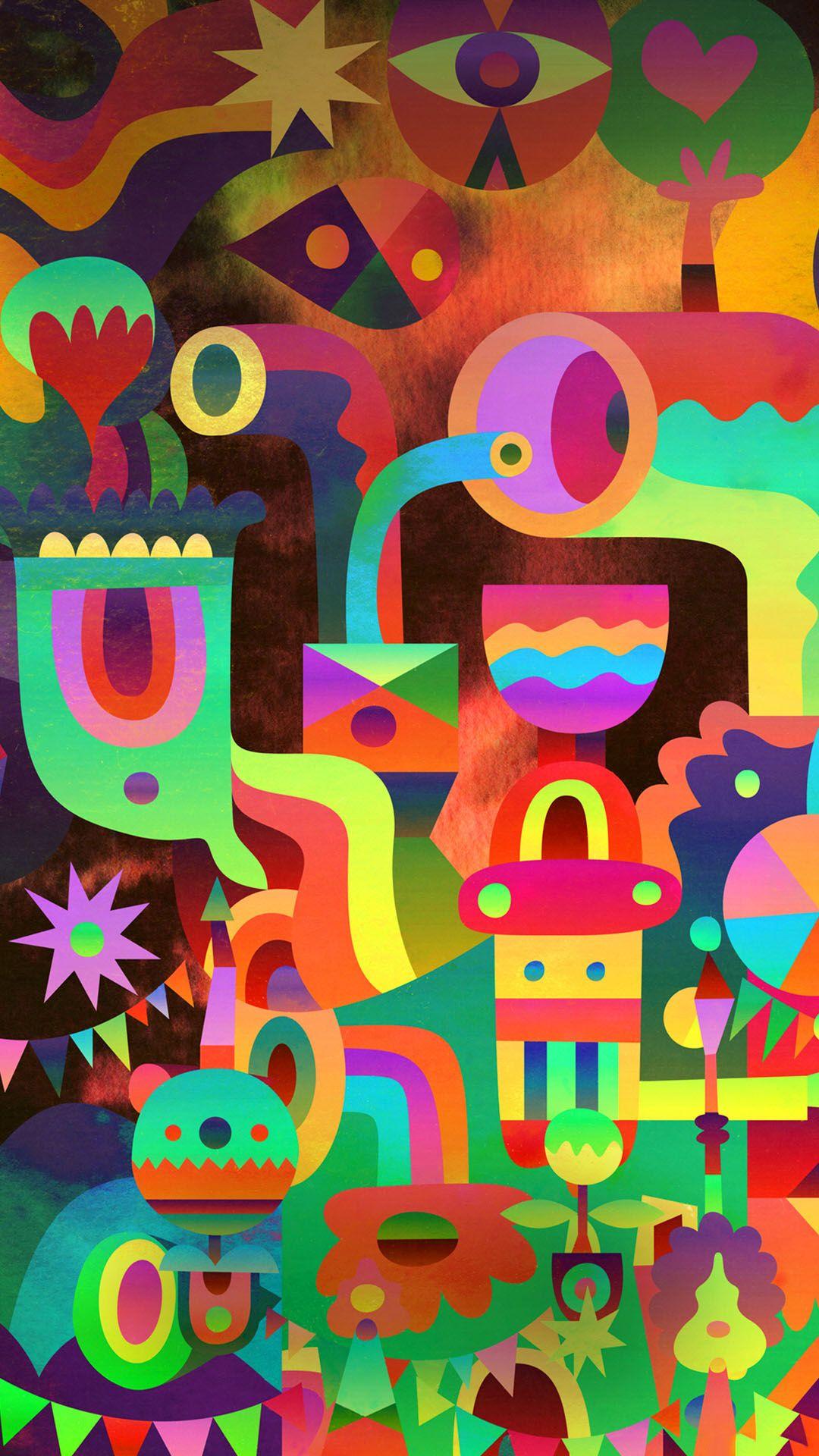 1080x1920 Download 3D Colorful Wallpaper Full HD For iPhone Wallpaper