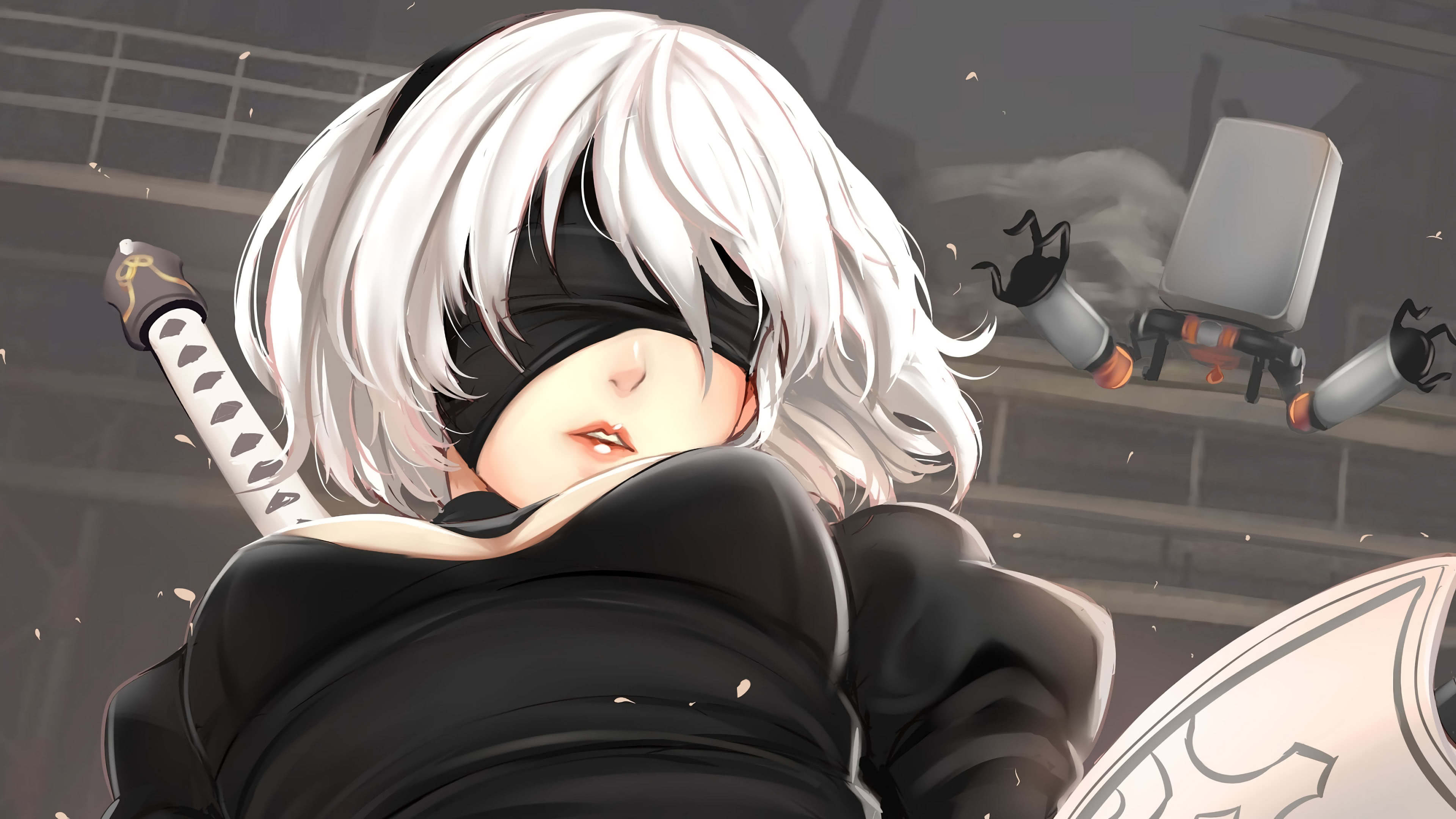3840x2160 Nier Automata 2B Anime UHD 4K Wallpaper