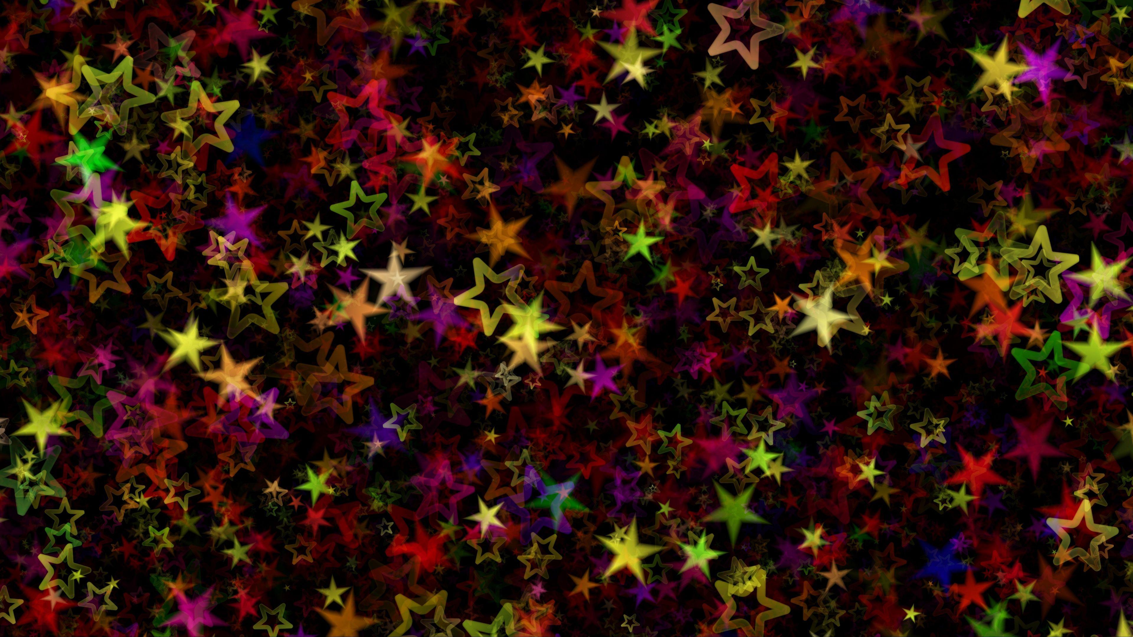 3840x2160 Download wallpaper 3840x2160 stars, colorful, art, abstract