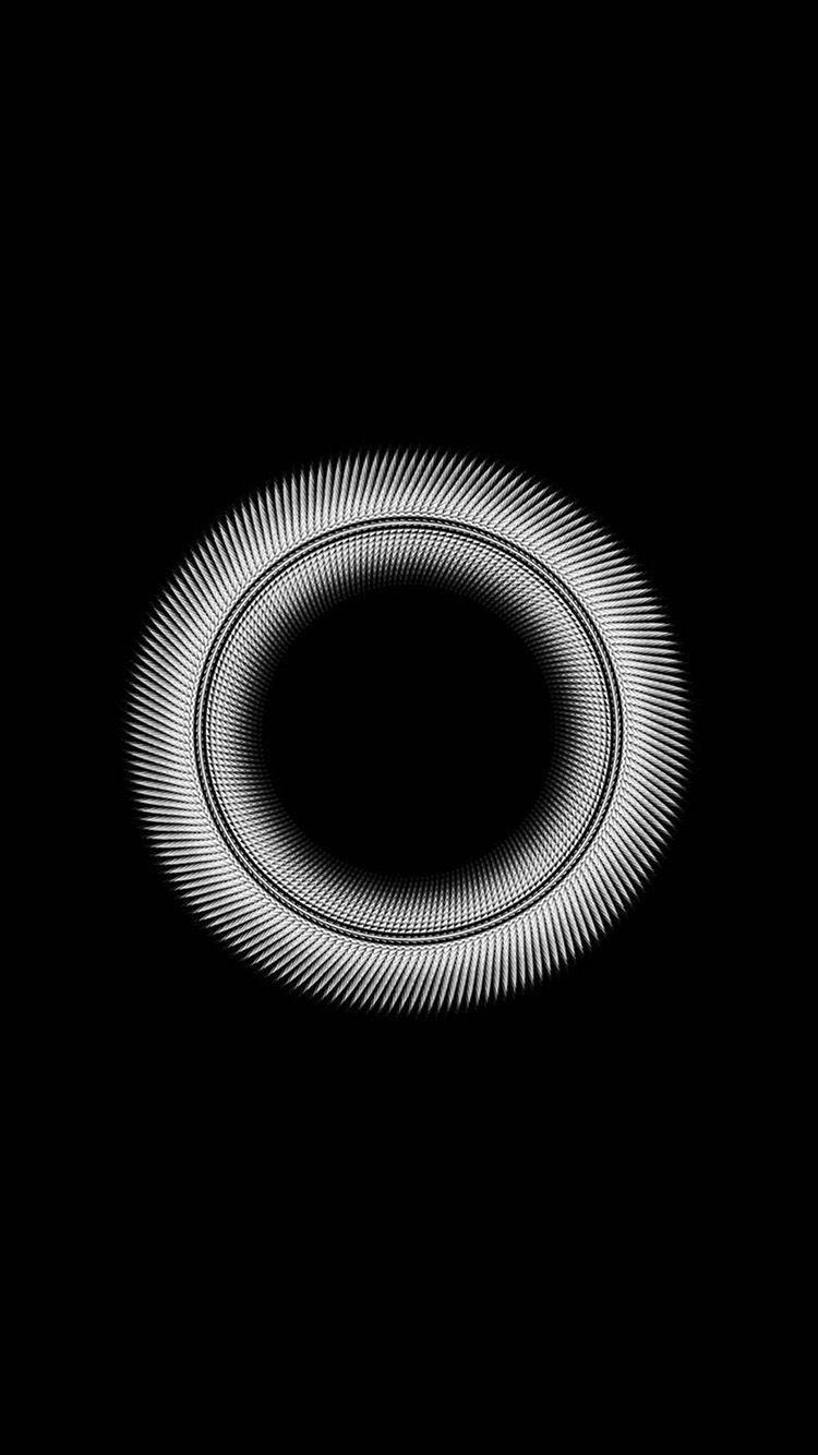 750x1334 Hình nền iPhone.  vòng tròn màu đen