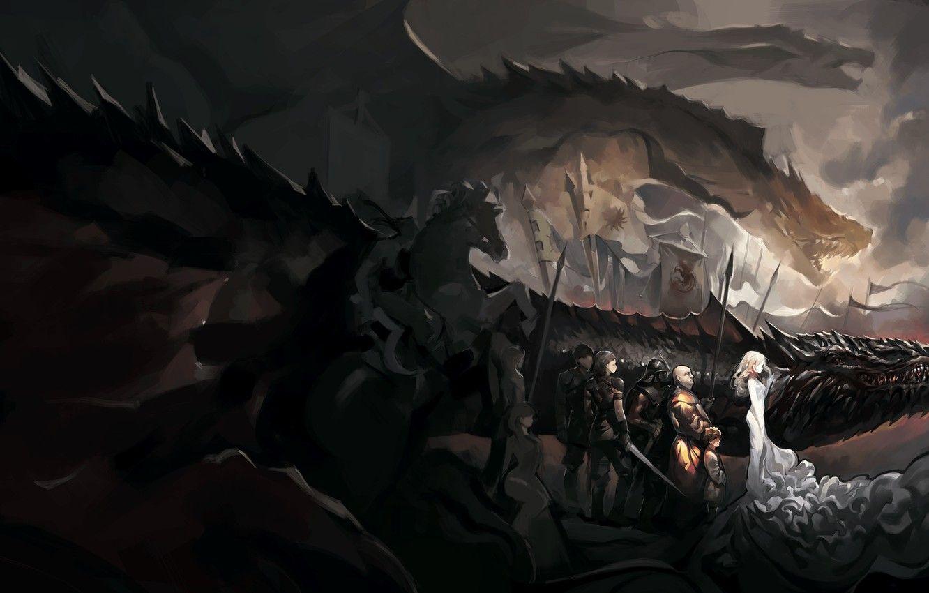 1332x850 Wallpaper Game of Thrones, Daenerys Targaryen, dragons