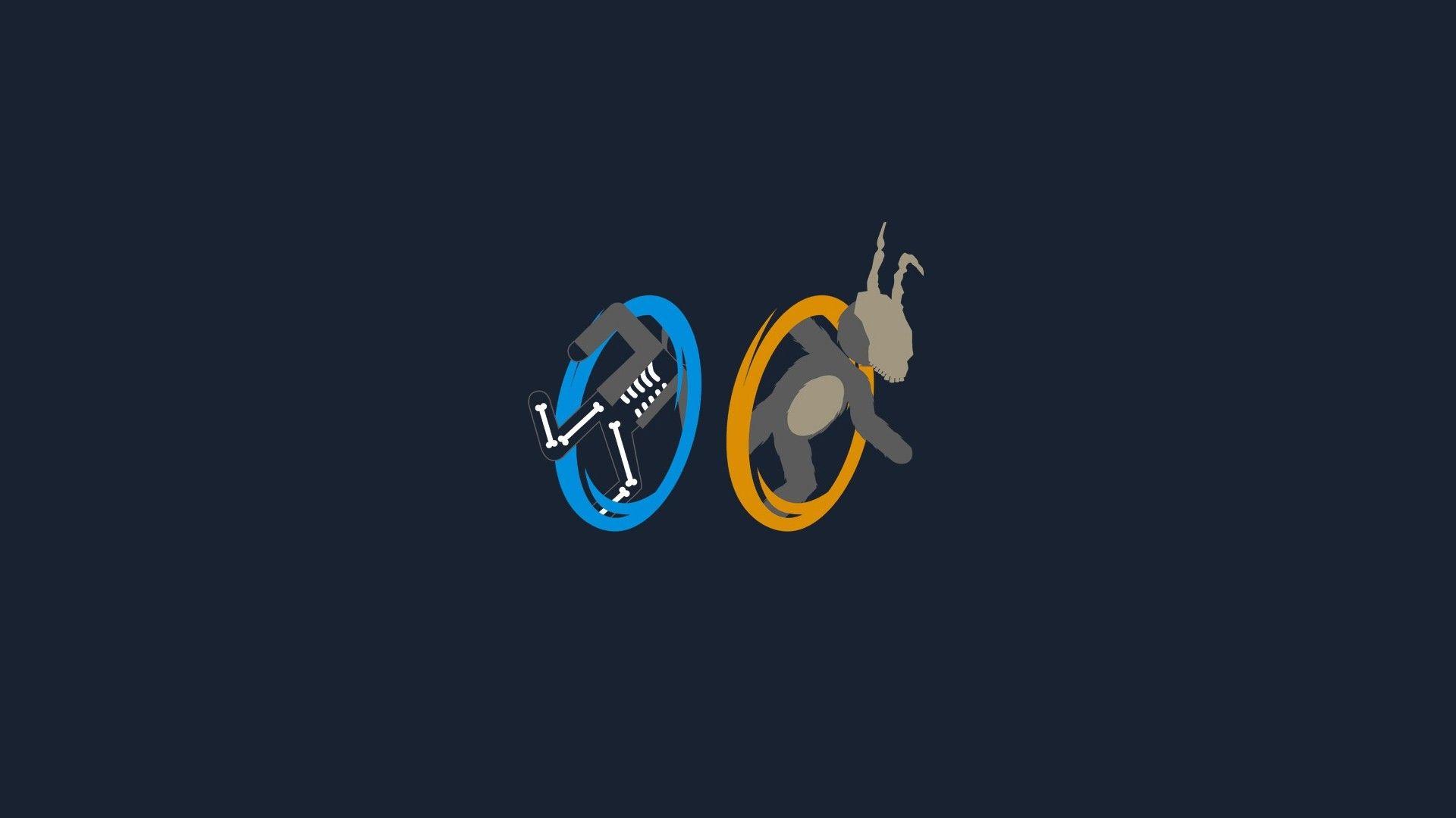 1920x1080 Portal minimalistic illustrations donnie darko portal 2