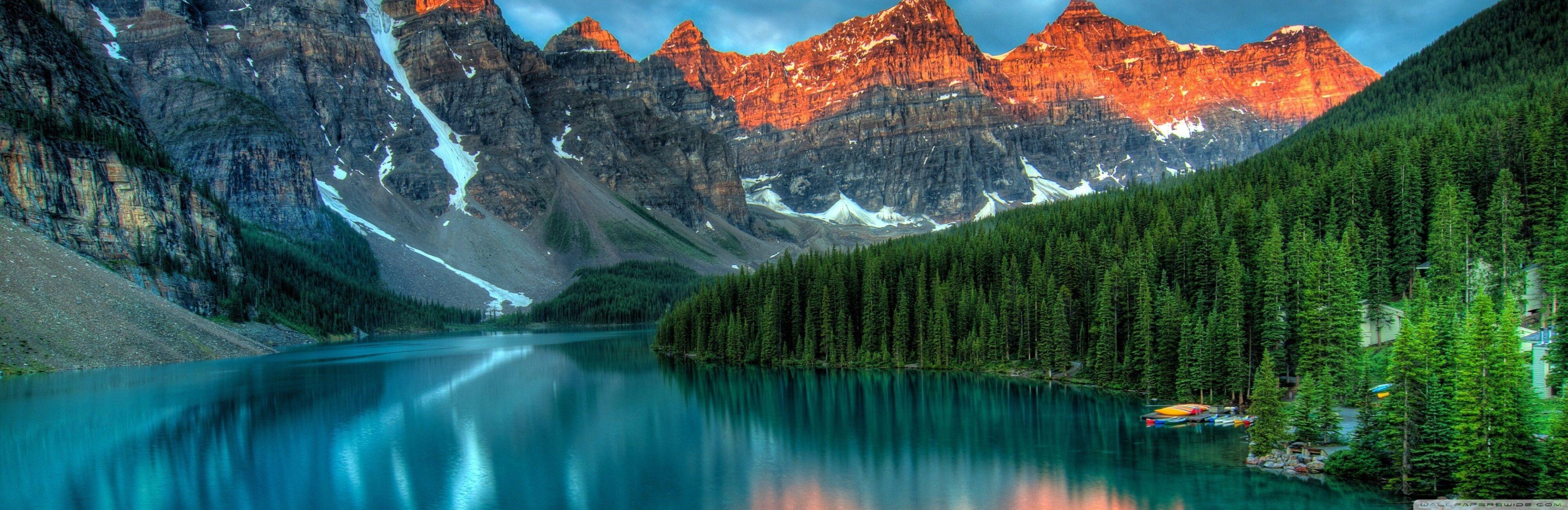 3840x1251 3840x1251 moraine lake 4k wallpaper desktop free