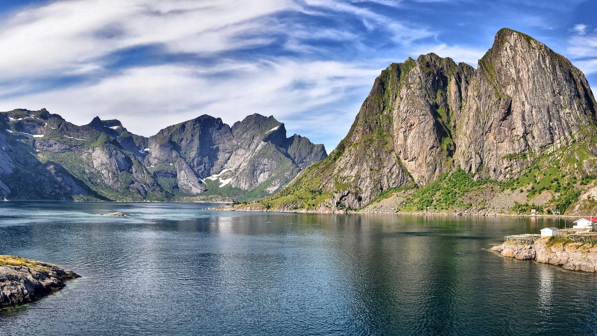 1920x1080 Download wallpaper 1920x1080 mountain, sky, lake, summer full HD