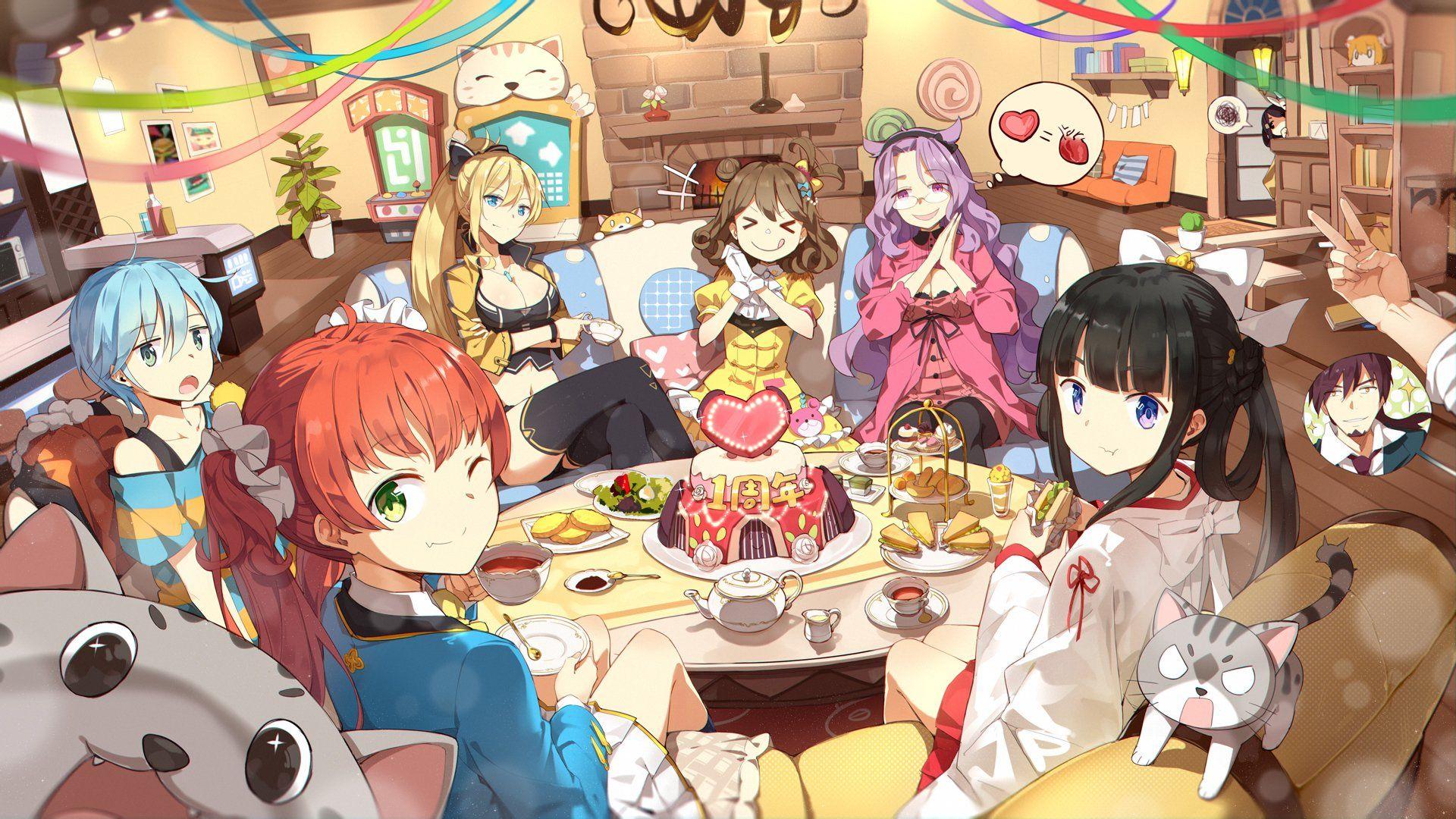 Coffee Shop Anime Maid Cafe Background