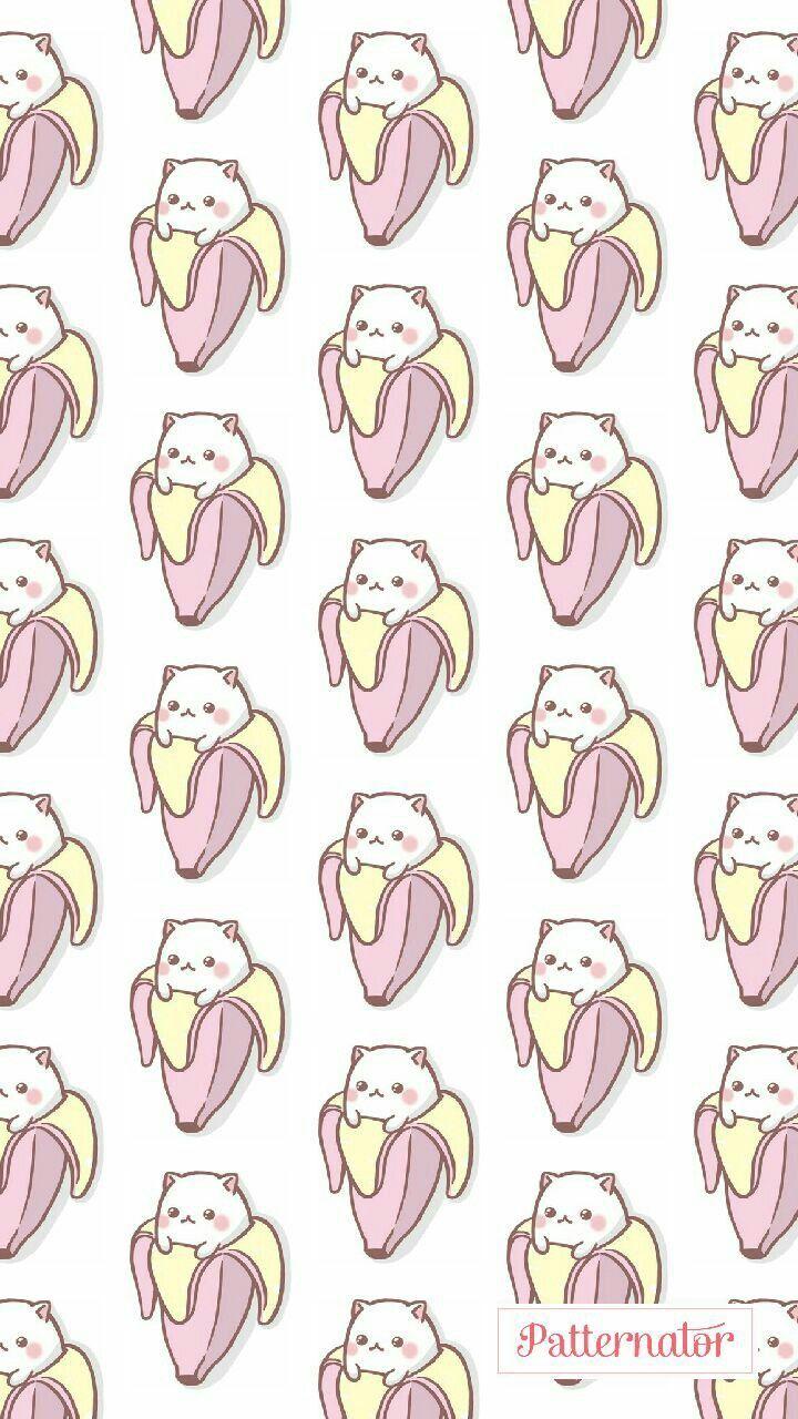 720x1280 Bananya anime. Fondos de gato, Patrones textiles, Tatuaje rosa pequeña