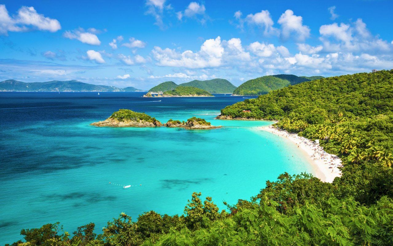1280x800 Beautiful Beaches on St. John Island