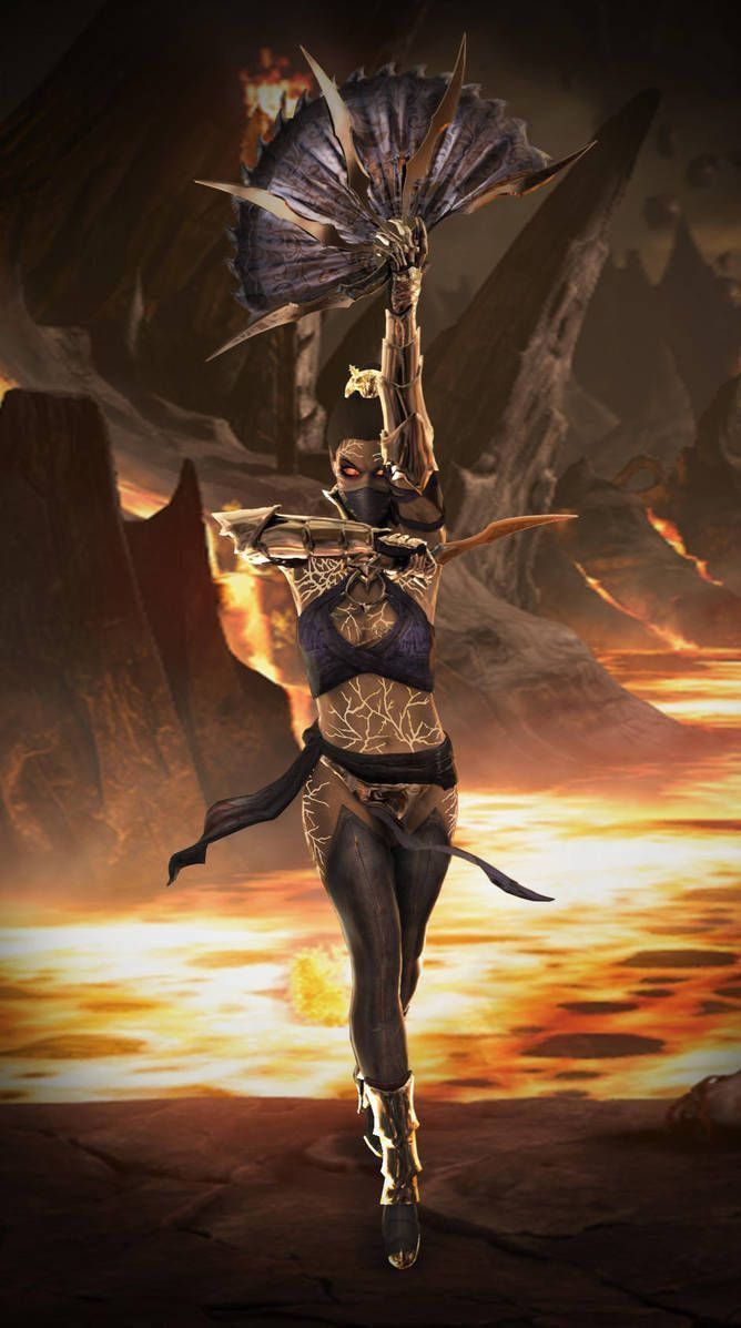 668x1197 Download Kitana Of MK11 Mobile Wallpaper