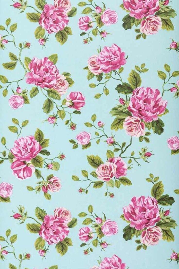 737x1106 Vintage Flowers Wallpaper