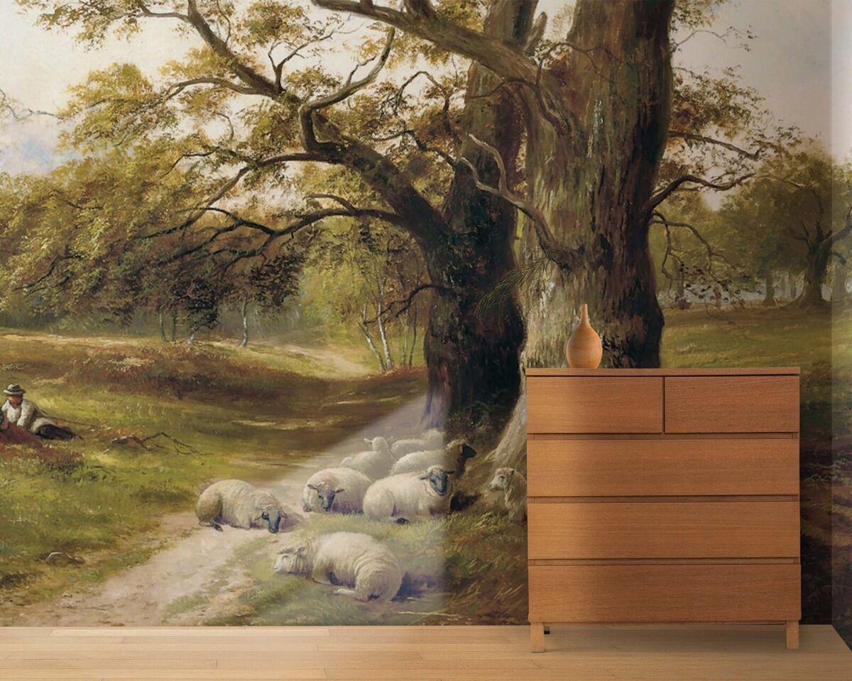 1200x960 Rustic Vintage Landscape Large Trees