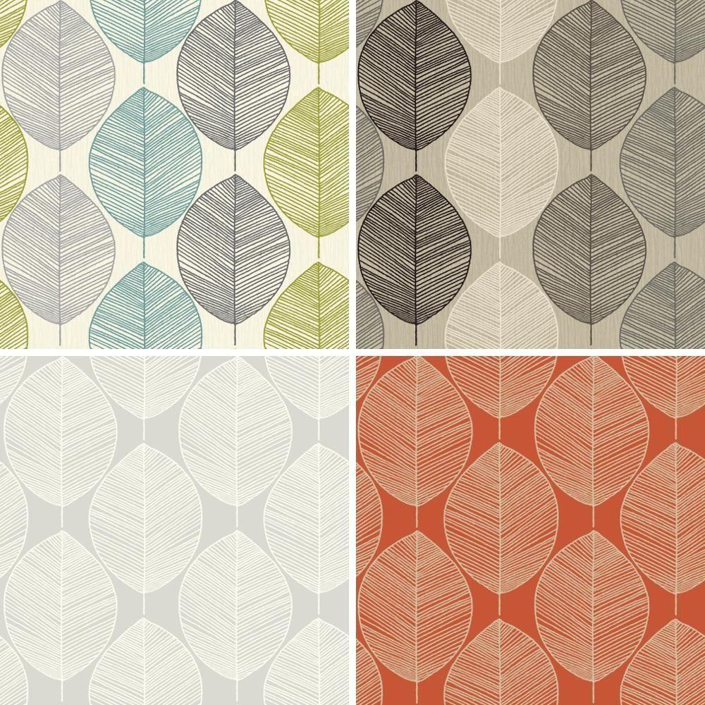1000x1000 Details about NEW ARTHOUSE OPERA RETRO LEAF PATTERN LEAVES MOTIF DESIGNER VINTAGE WALLPAPER