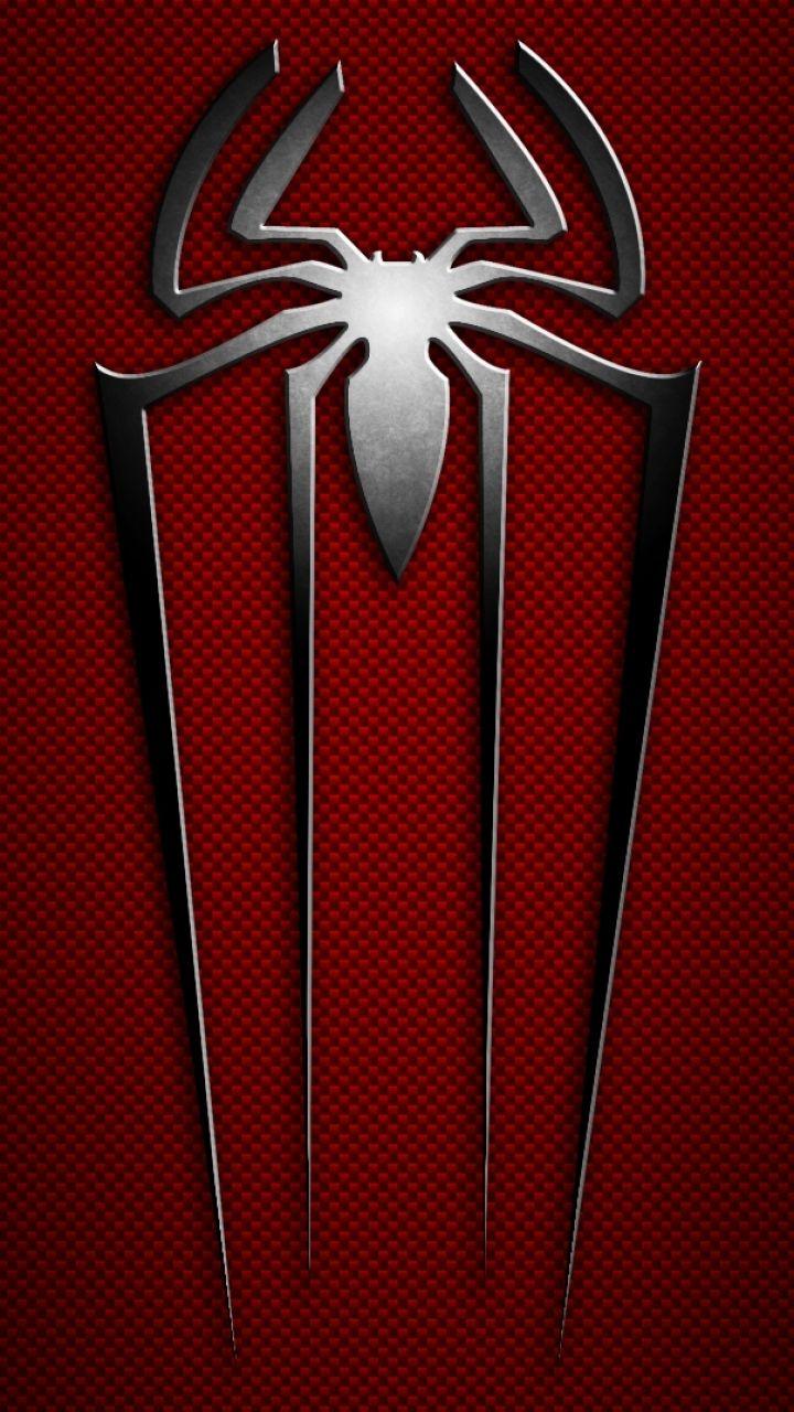 Spider-man black logo minimal wallpaper background - pling.com