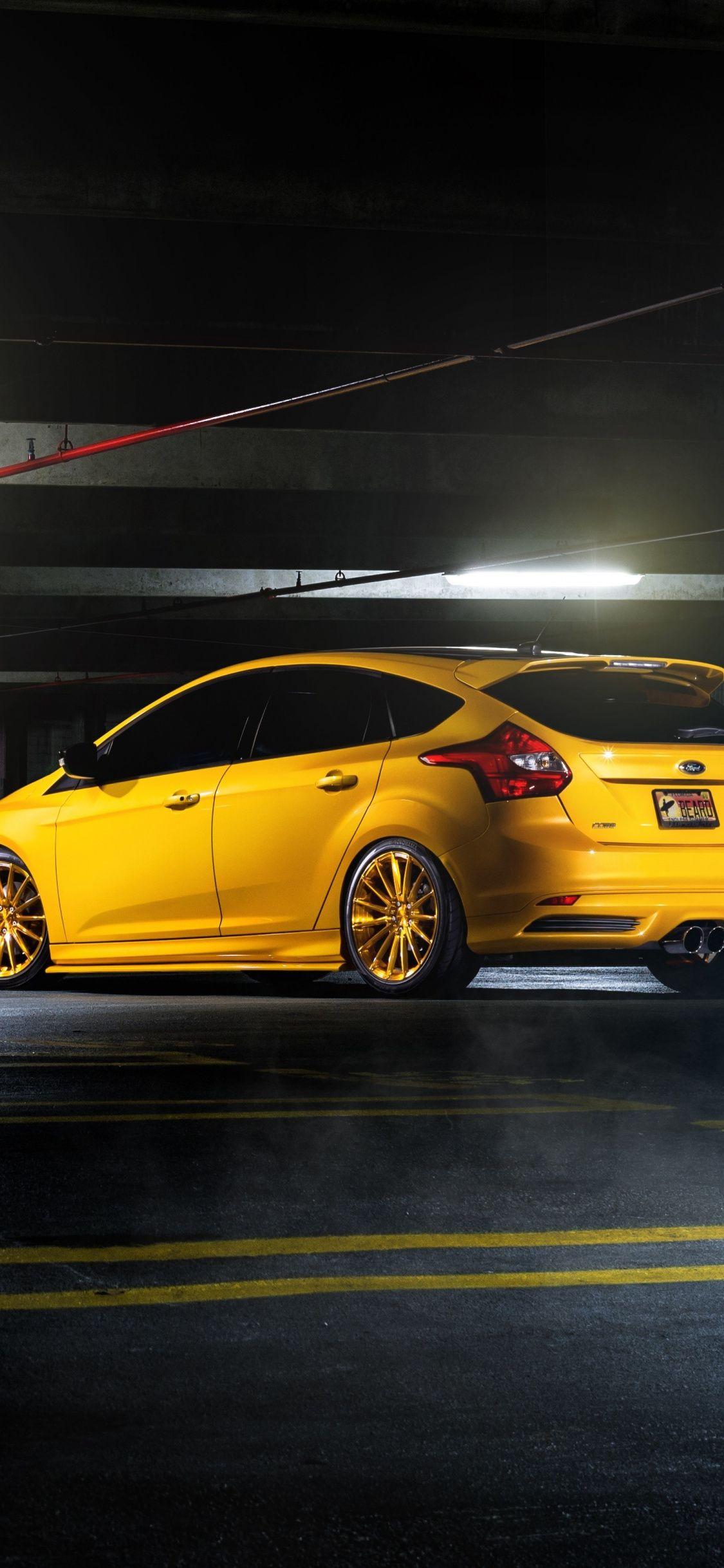 1125x2436 Download 1125x2436 wallpaper parking lot, ford focus rs, iphone x