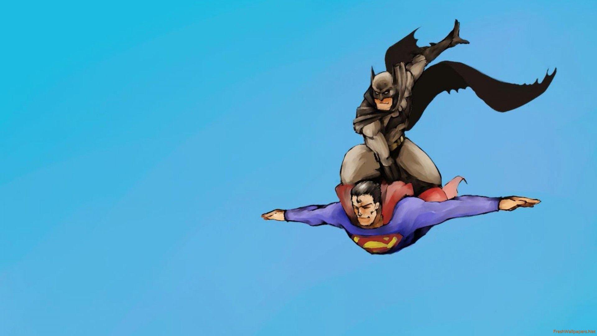 1920x1080 Batman On Superman Wallpaper Batman And Superman Free