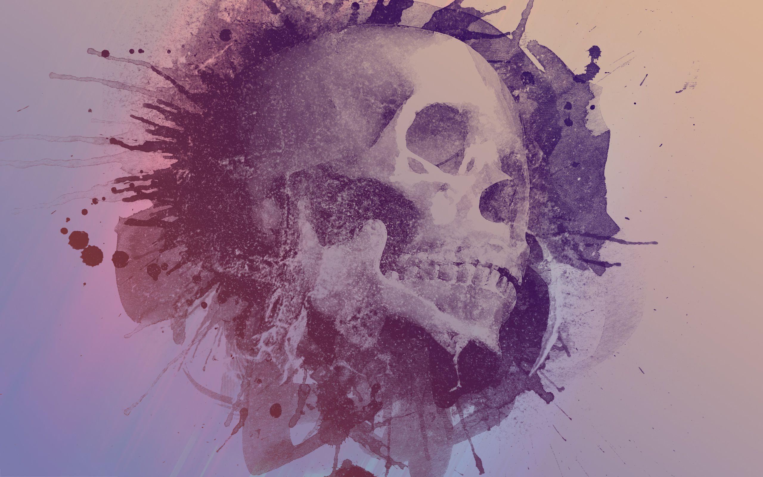 2560x1600 Skull Water Color Art, HD Artist, 4k Wallpaper, Image