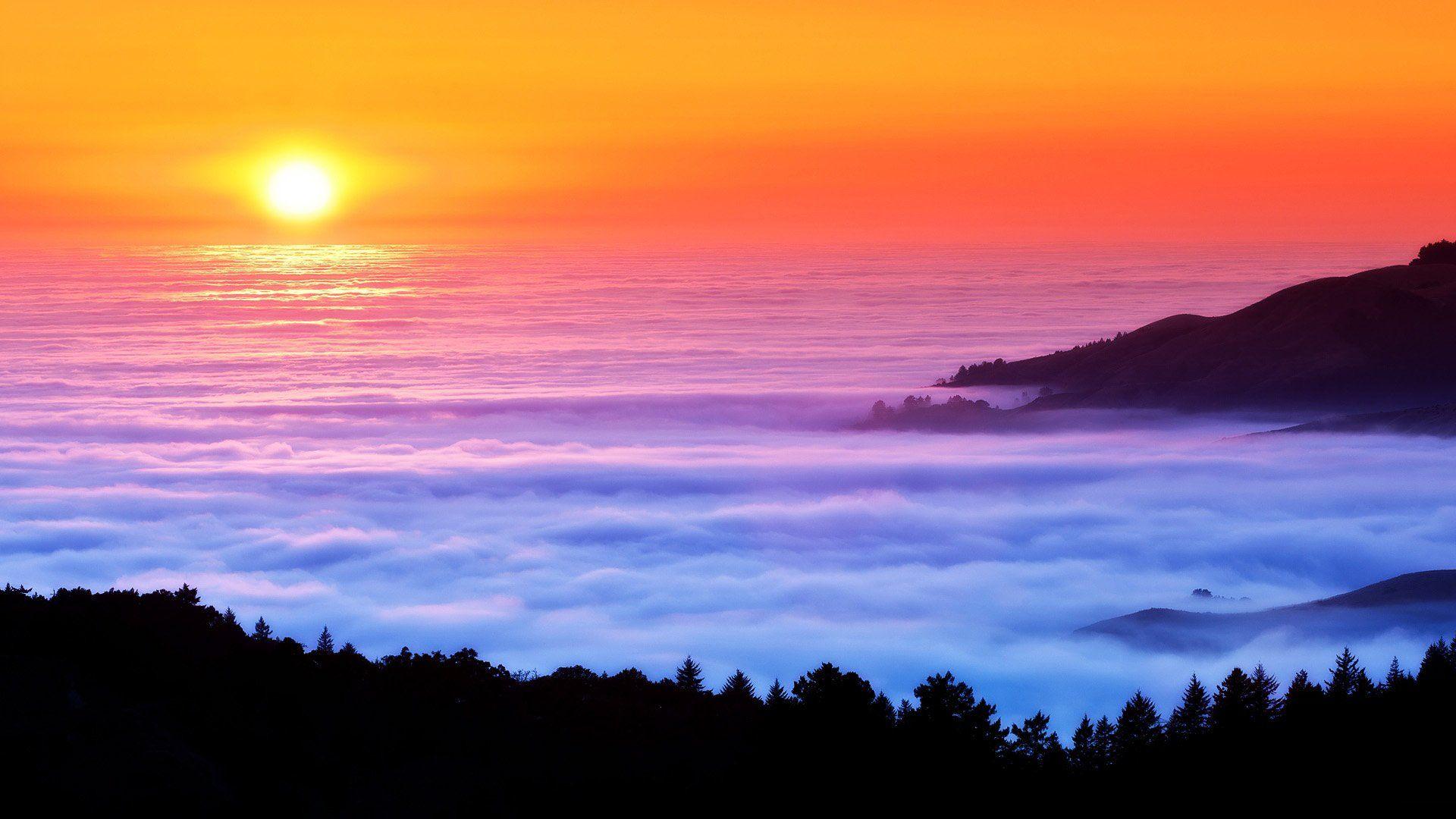 1920x1080 Beautiful Ocean Sunrise & Sunset Photo