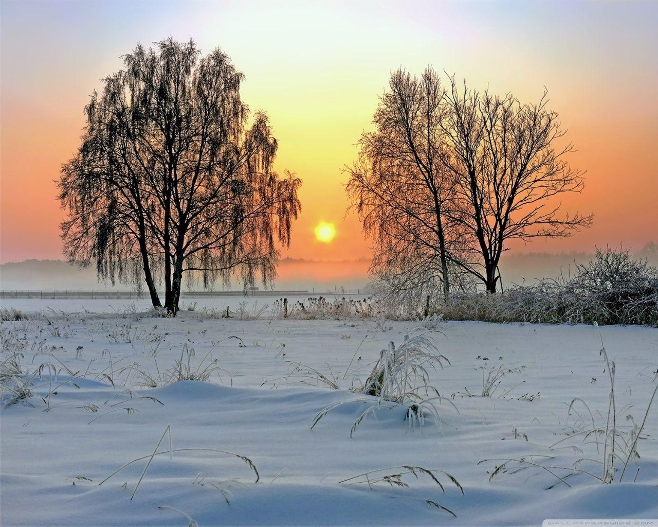1280x1024 Winter Sunrise Wallpaper