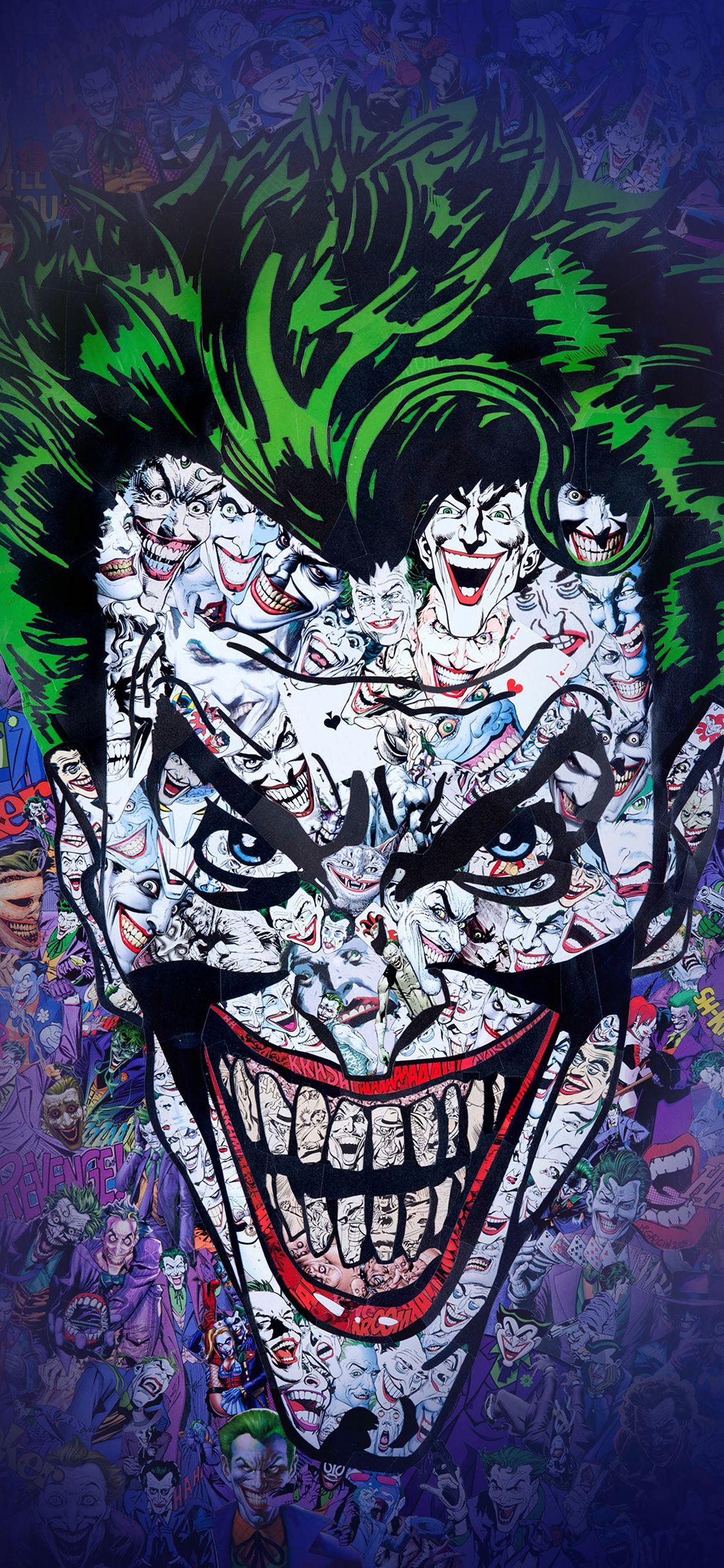 1125x2436 iPhone 8 wallpaper. joker art face