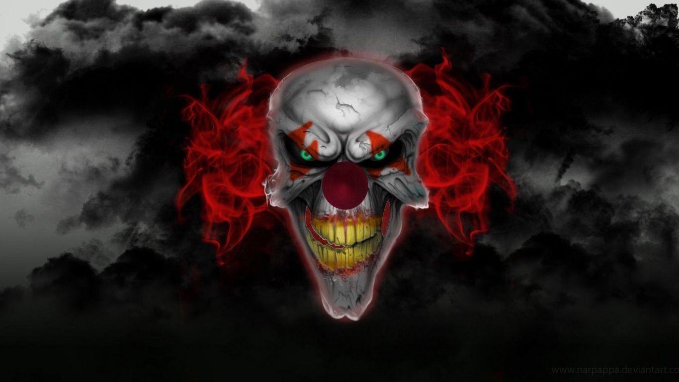 1366x768 Free download Scary Joker Wallpaper [1920x1020]