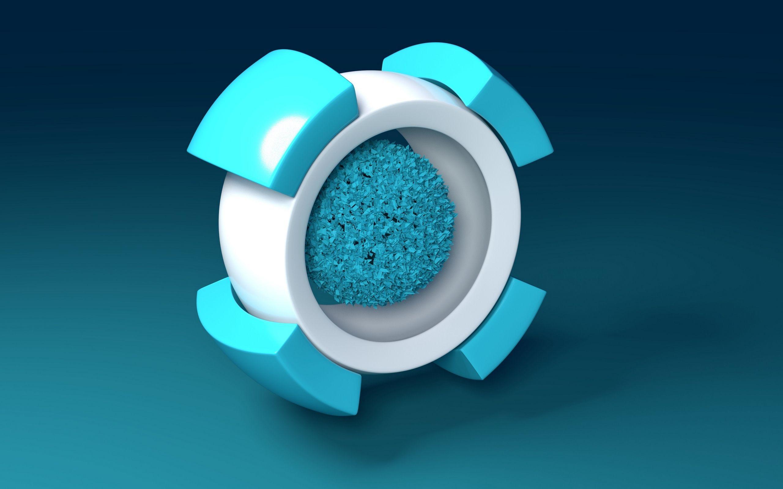 blue 3d circle