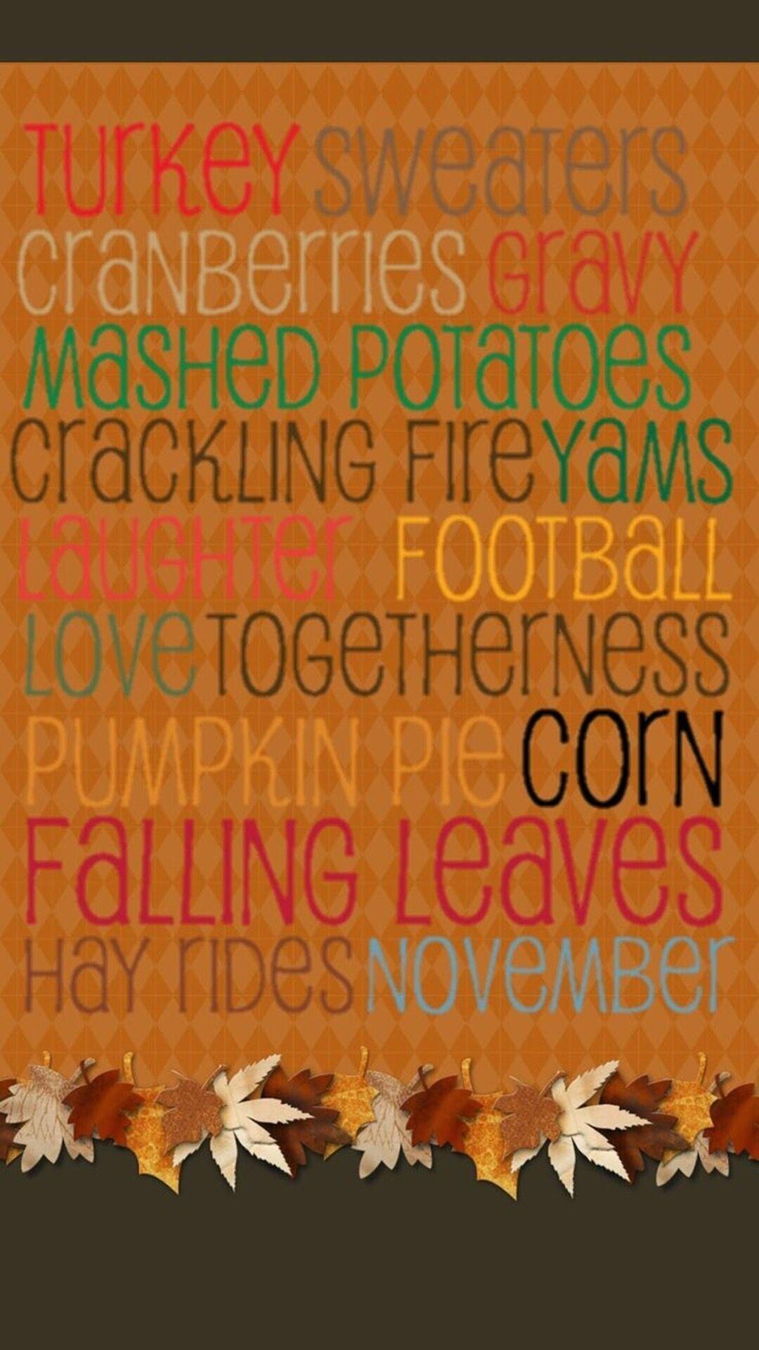 1080x1920 Fall Thanksgiving Wallpaper