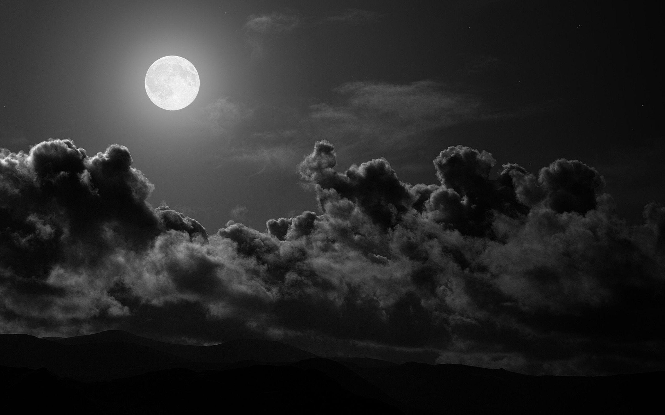2560x1600 Black Moon Wallpaper HD