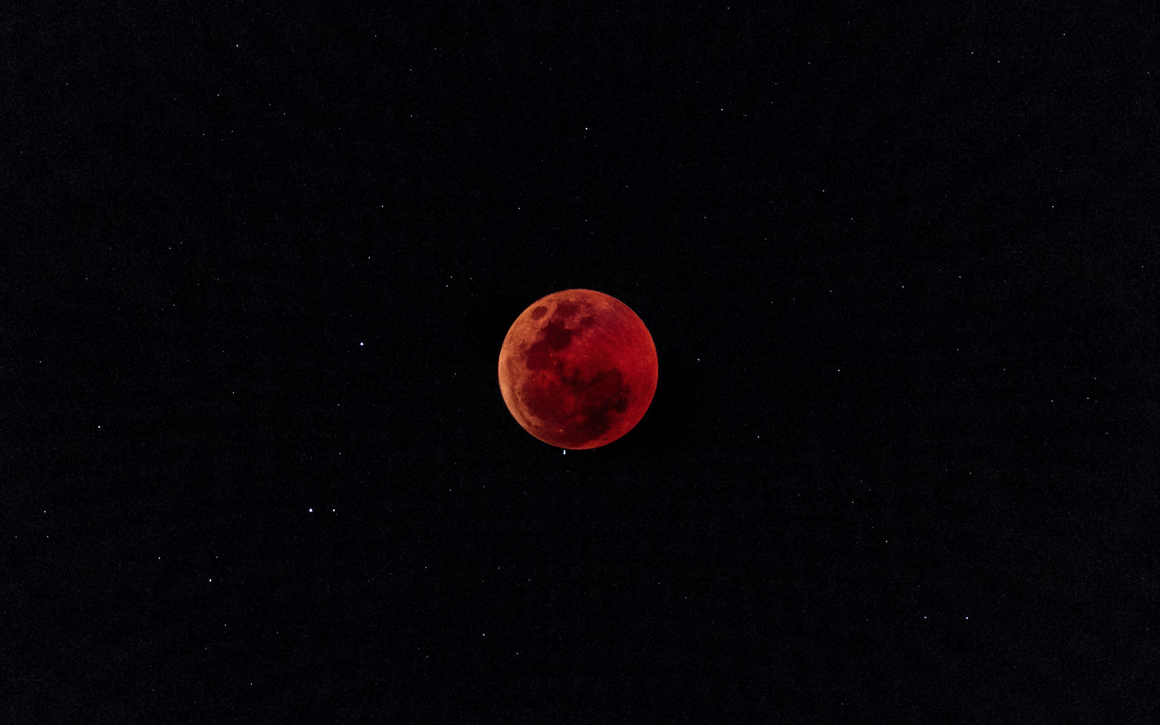3840x2400 Download wallpaper 3840x2400 full moon, eclipse, red moon