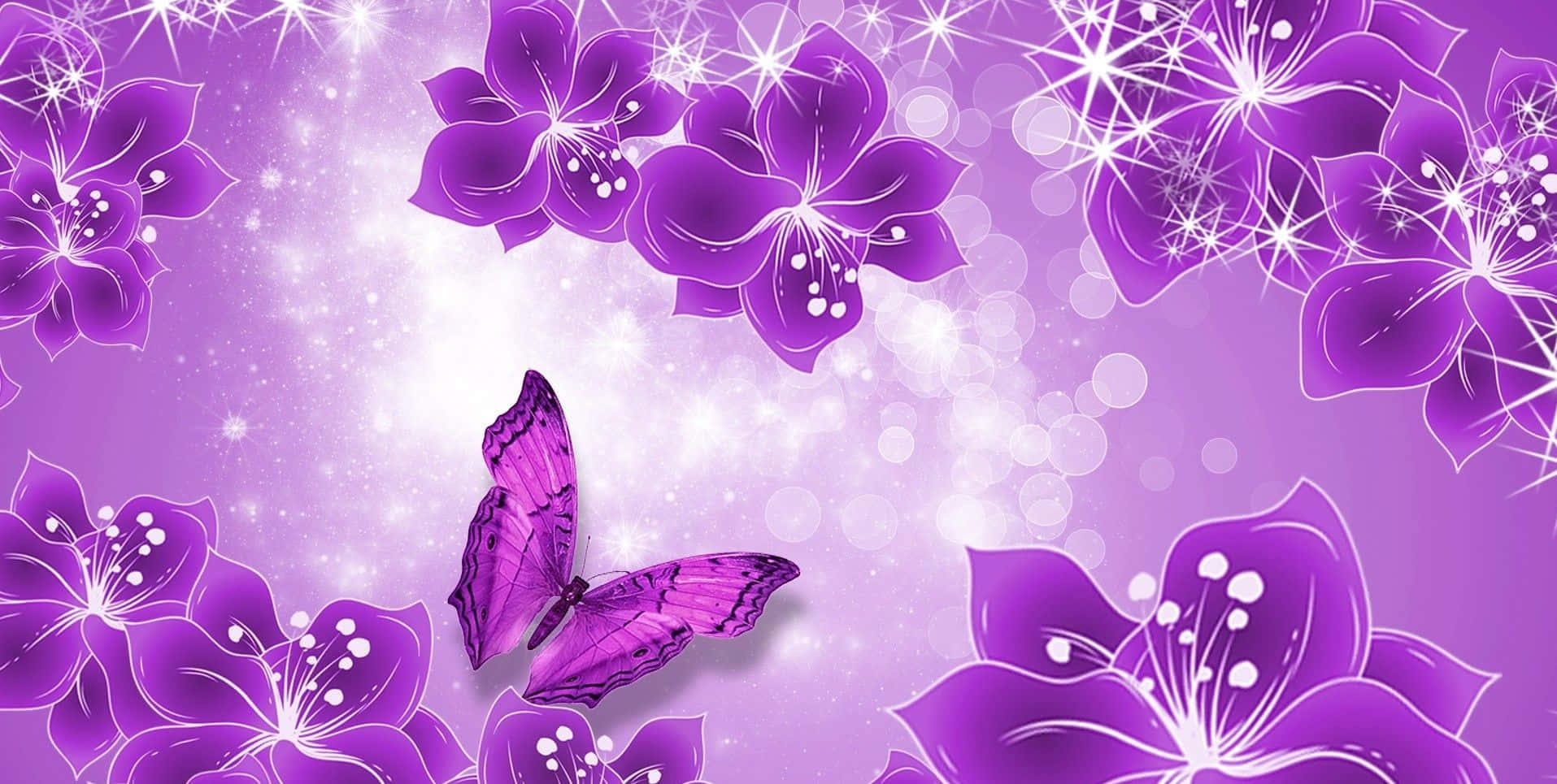 1915x965 Purple Floral Background. Wallpaper