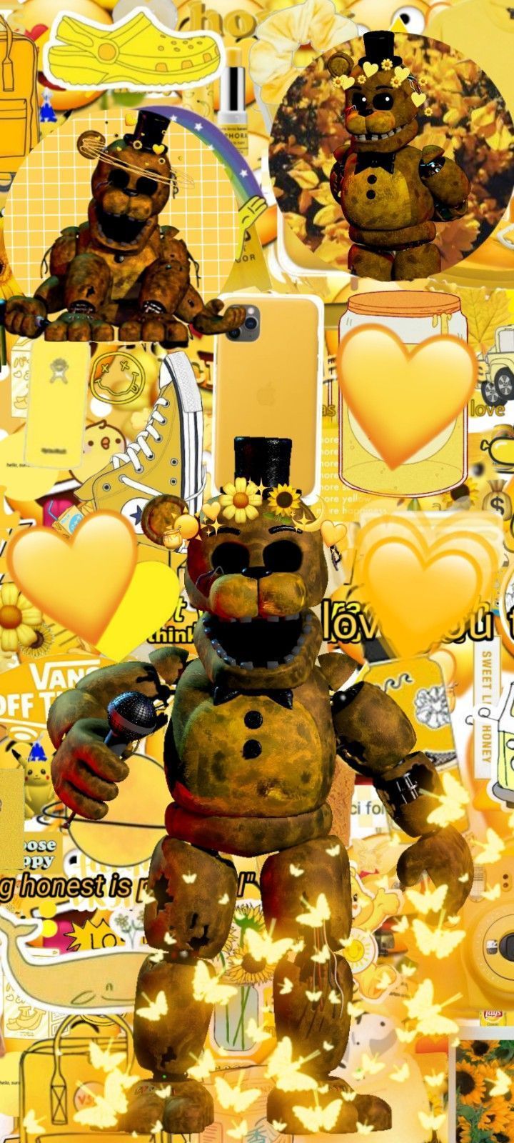 720x1600 Withered golden freddy wallpaper