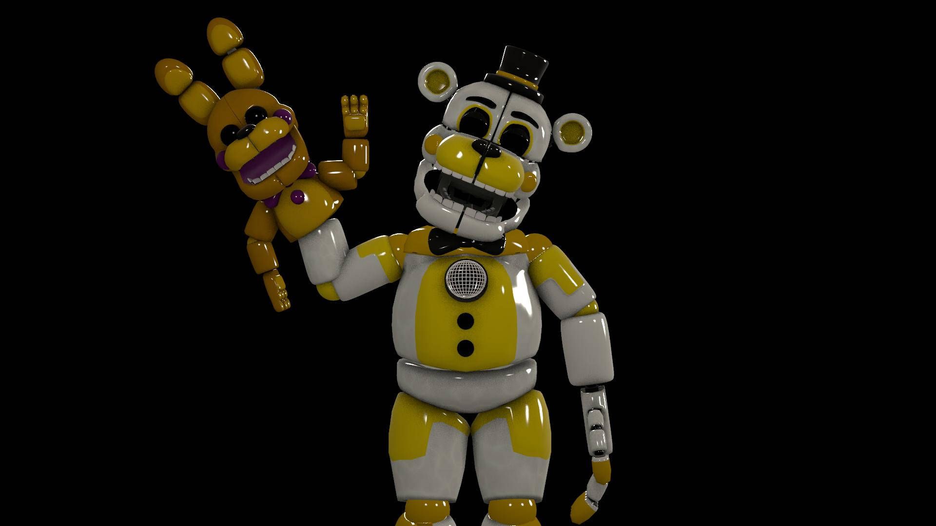 1920x1080 Golden Nightmare Freddy Wallpaper