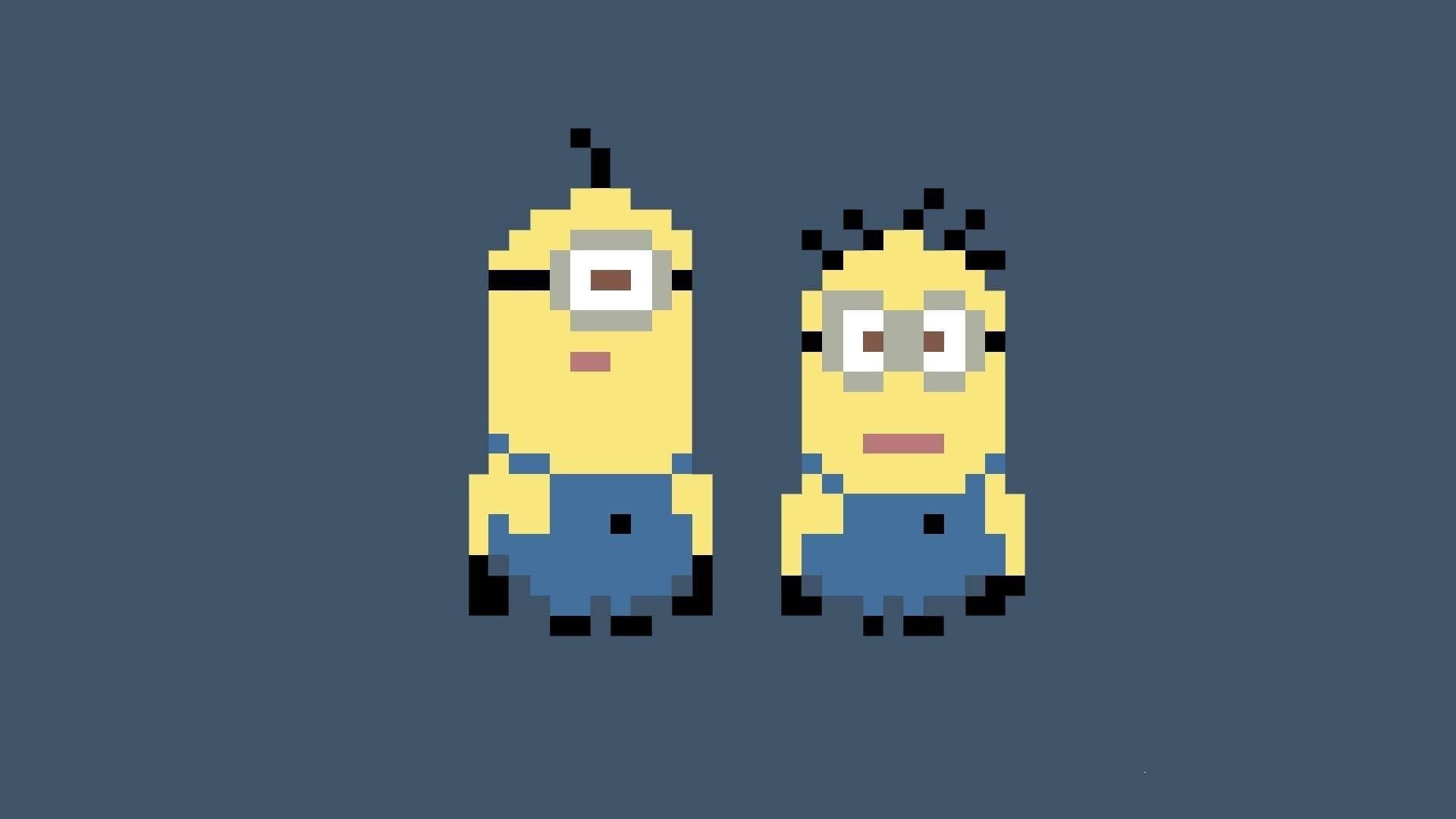 1920x1080 Despicable Me Pixel Minions Wallpaper