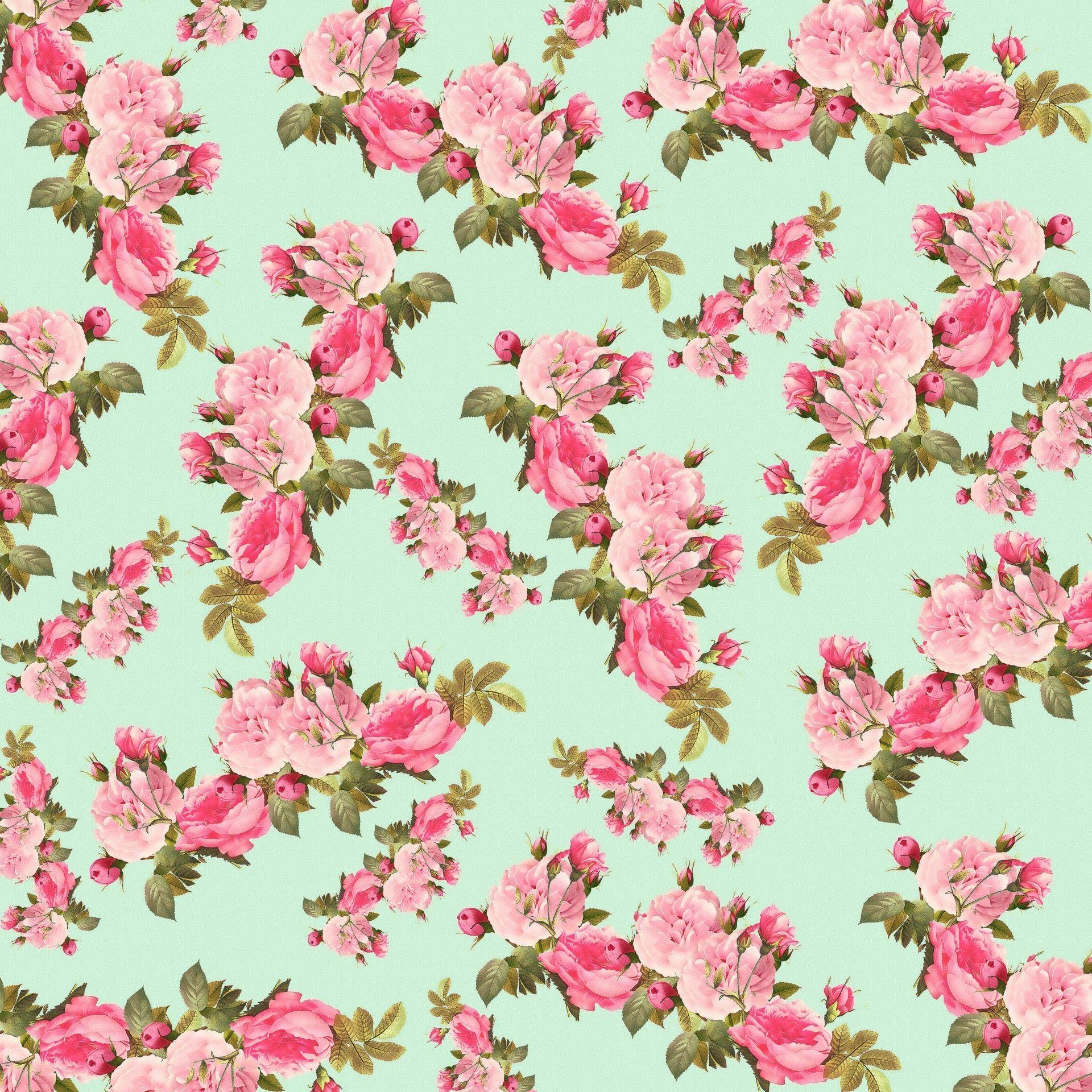 1920x1920 Vintage Flower Background