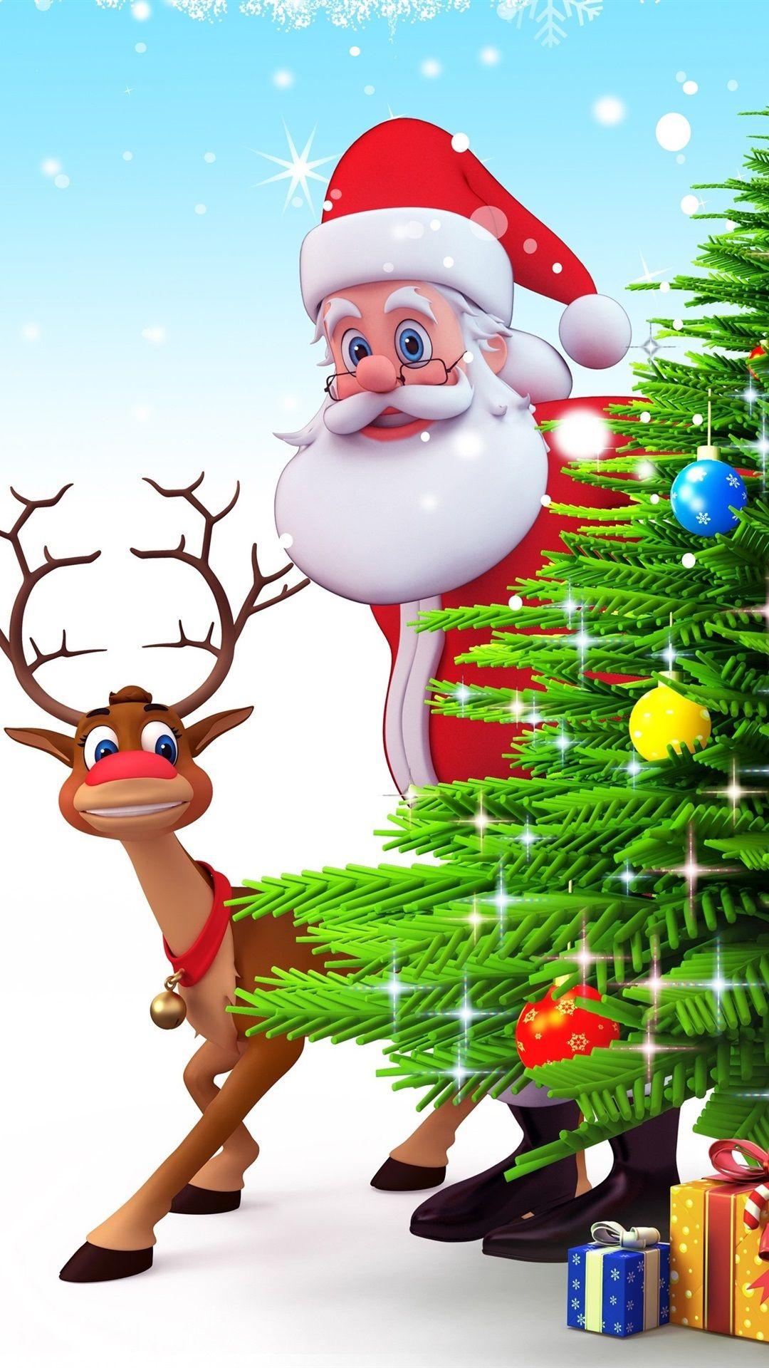 3D Christmas Tree Phone Wallpapers ...