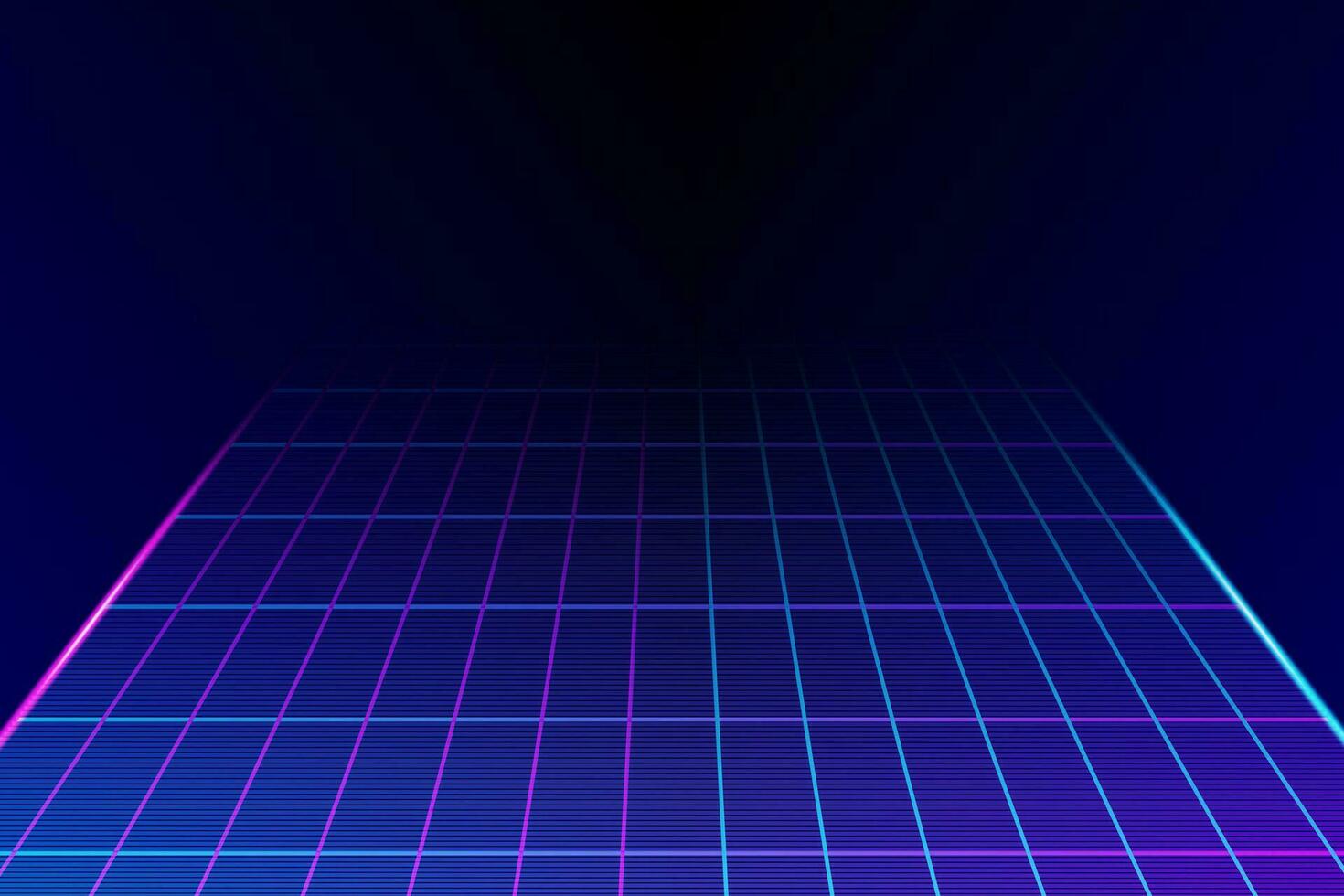 1470x980 Retro neon light grid landscape