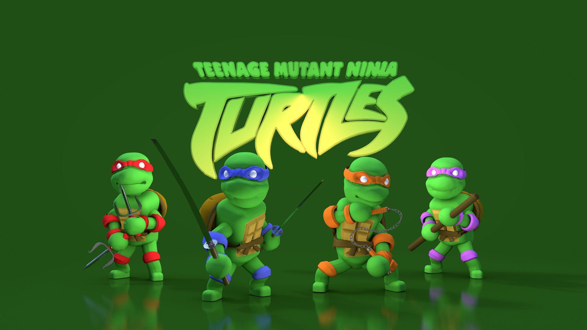 1920x1080 TMNT- Teenage Mutant Ninja Turtles Low Poly