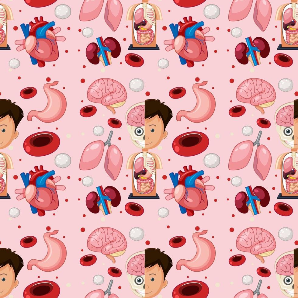 980x980 Human body parts anatomy seamless