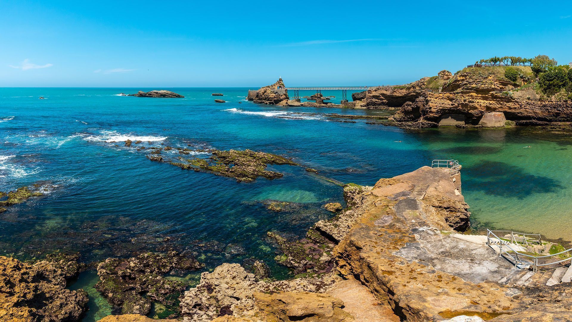 1920x1080 summer afternoon, Biarritz, France