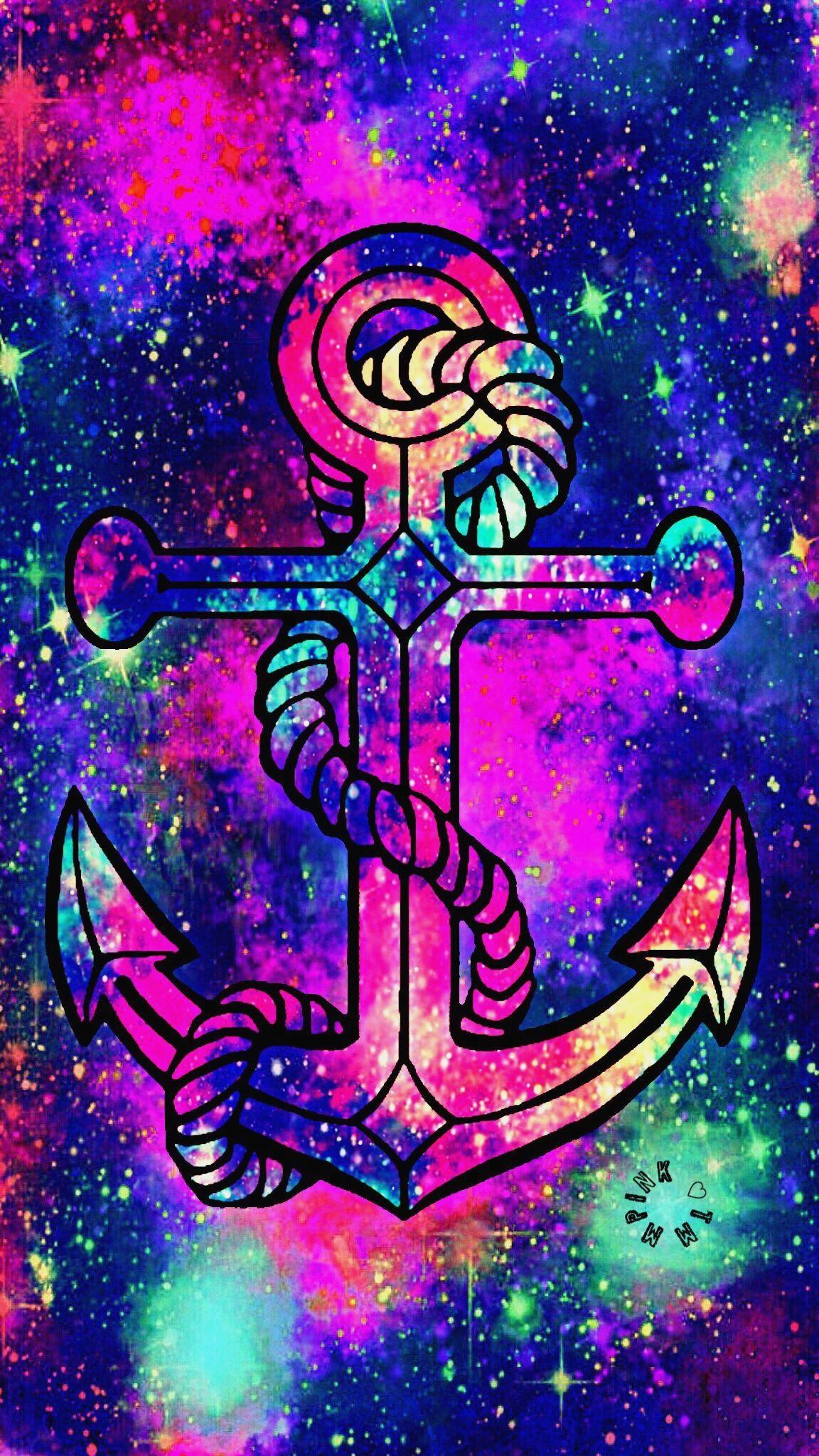 1152x2048 Grunge Anchor Galaxy Wallpaper Androidwallpaper